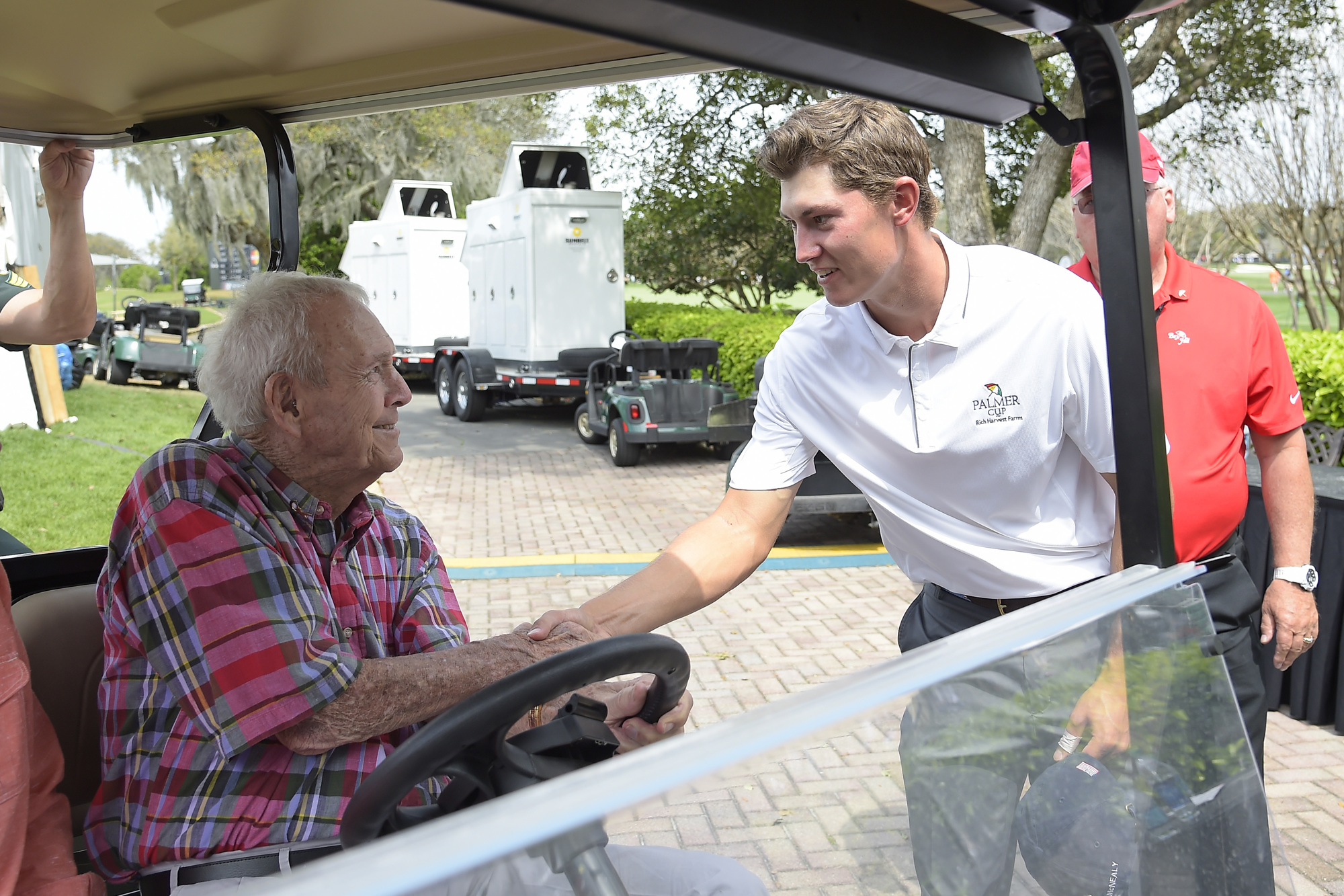 Arnold Palmer was known to ride his golf cart around the grounds at Bay Hill, greeting volunteers, fans and golfers.