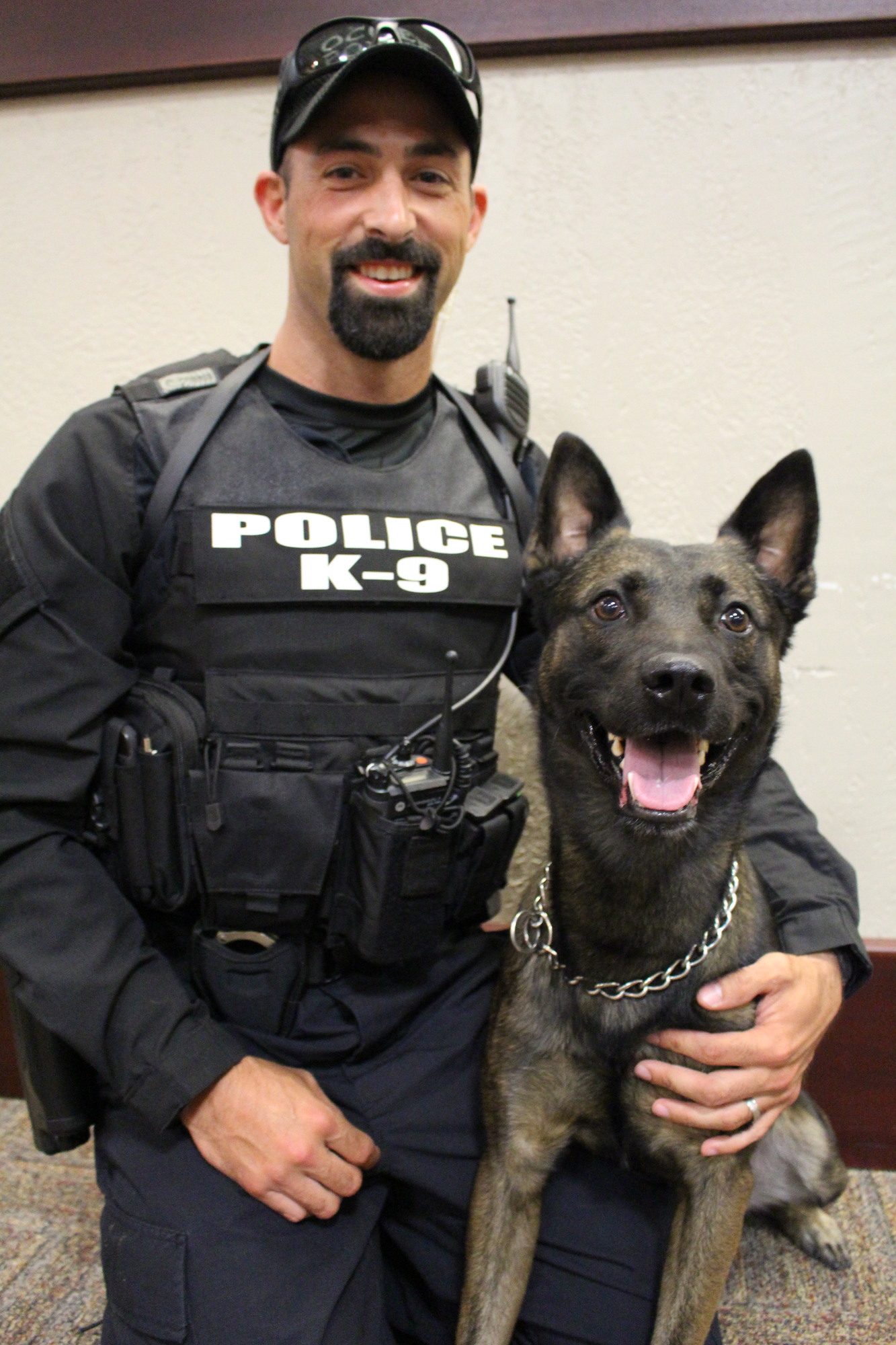 Ocoee PD officer Eric Edwards and K-9 Reno just graduated from WGPD’s first K-9 training school March 1. “You’d think by listening to him bark in the back of the car that he’s a mean dog, but he'll come lick you to death.