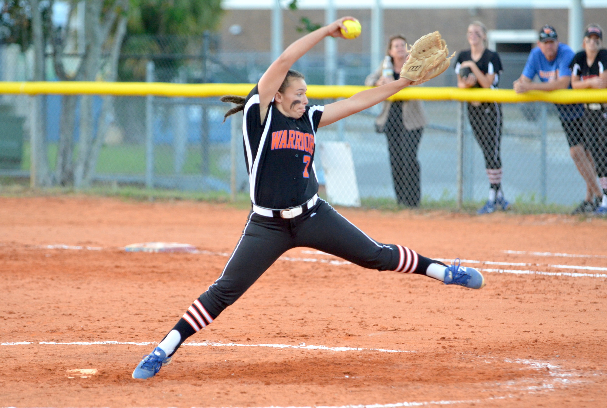 Katie Benedict got the call up from junior varsity during the season and has pitched nine innings for West Orange.