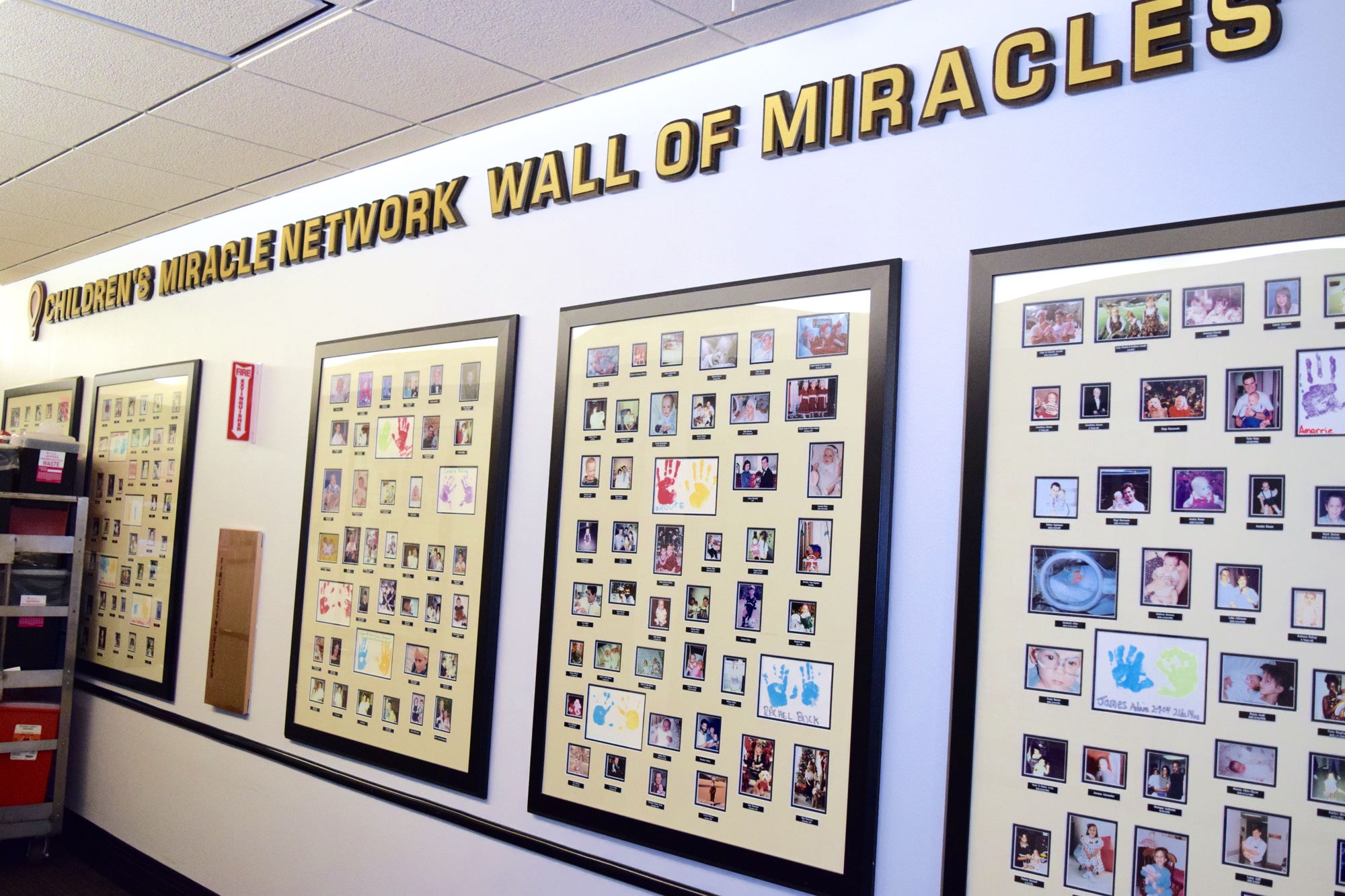The Children’s Miracle Network Wall of Miracles showcases the various NICU graduates Winnie Palmer has seen over the years.
