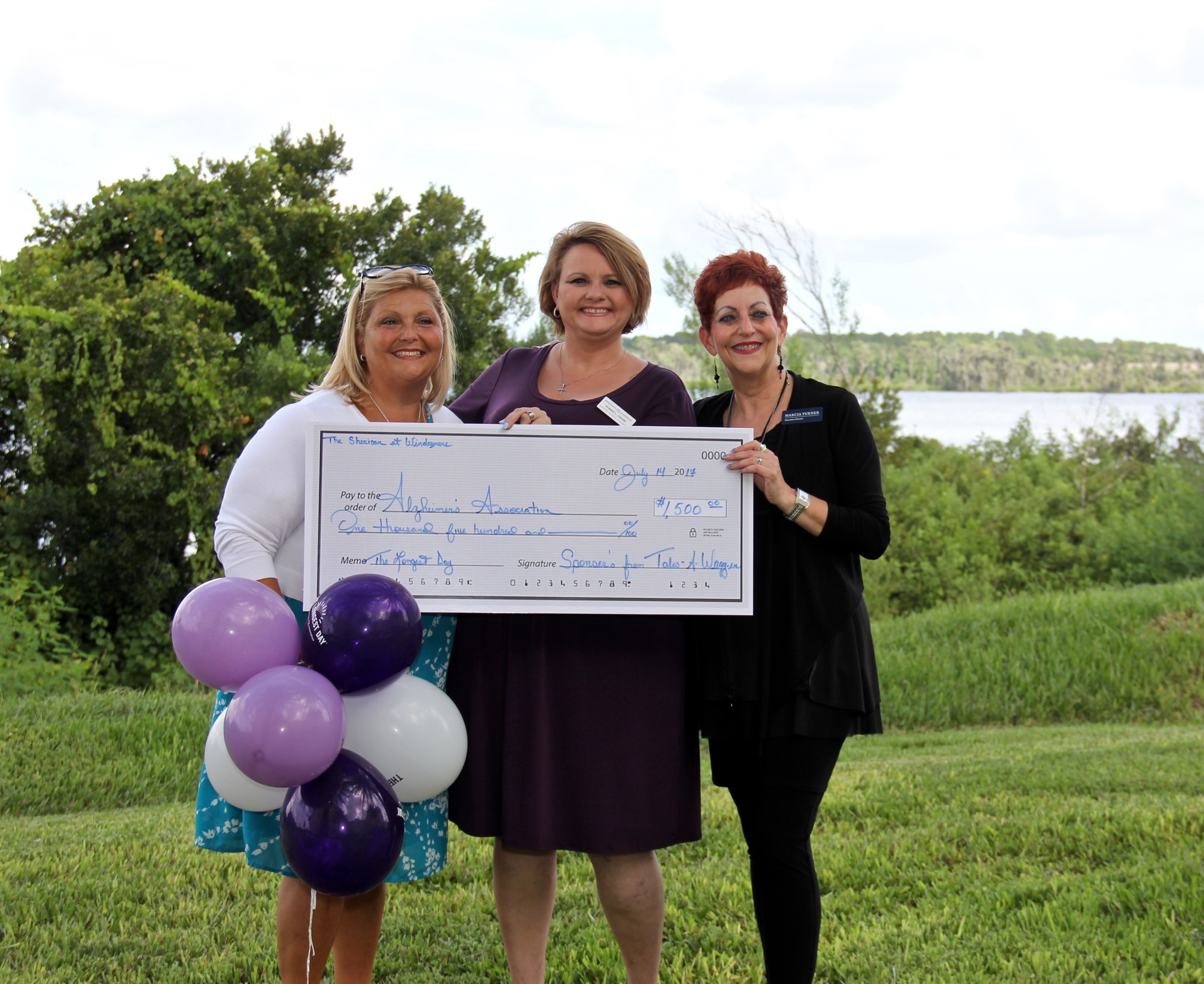 Staff of the Sheridan at Windermere raised $1,500 for the Alzheimer’s Association in recognition of The Longest Day, a day raising awareness for Alzheimer’s caregivers.