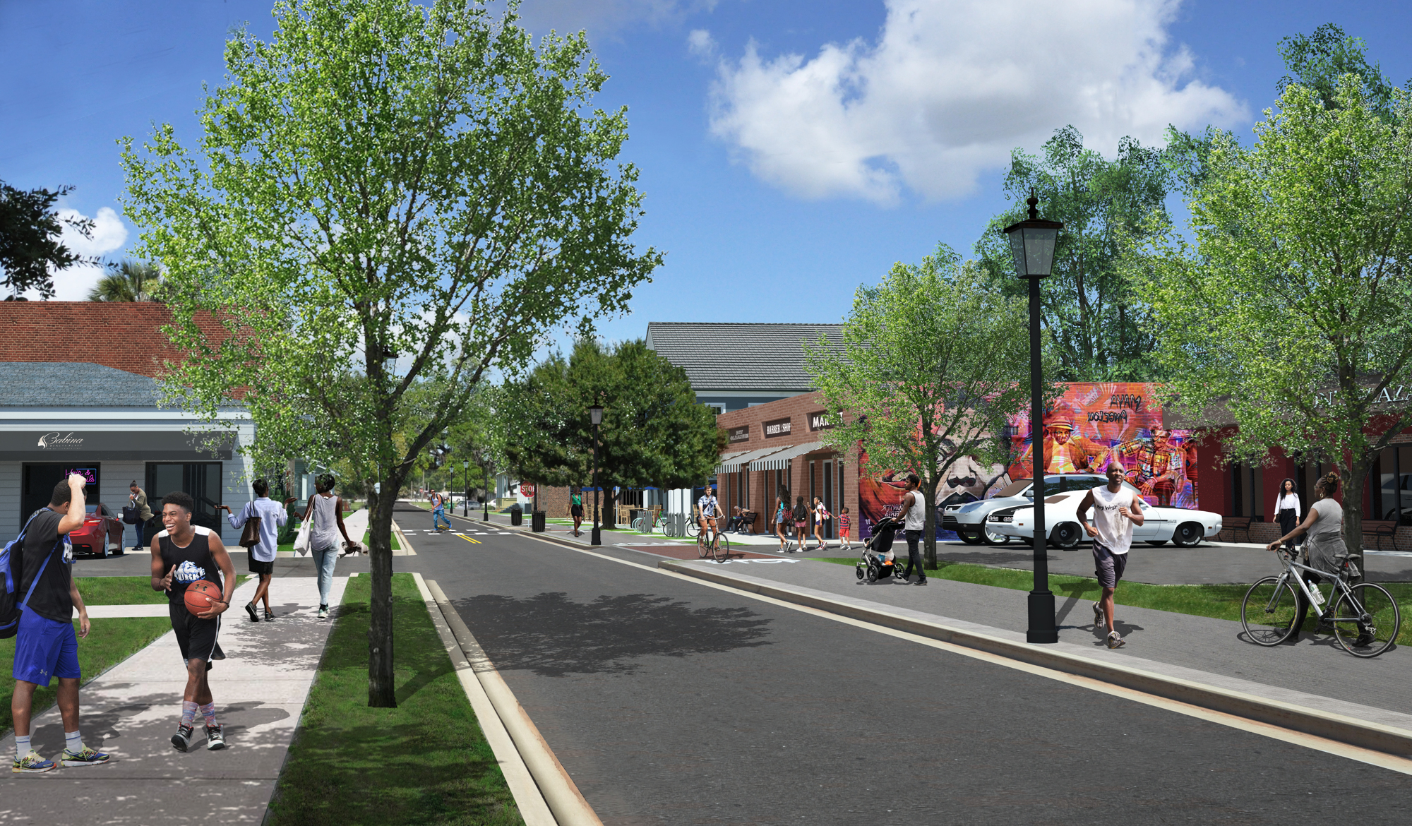 Town planners presented a vision for Center Street that includes sidewalks, underground wires, thriving businesses and landscaping.