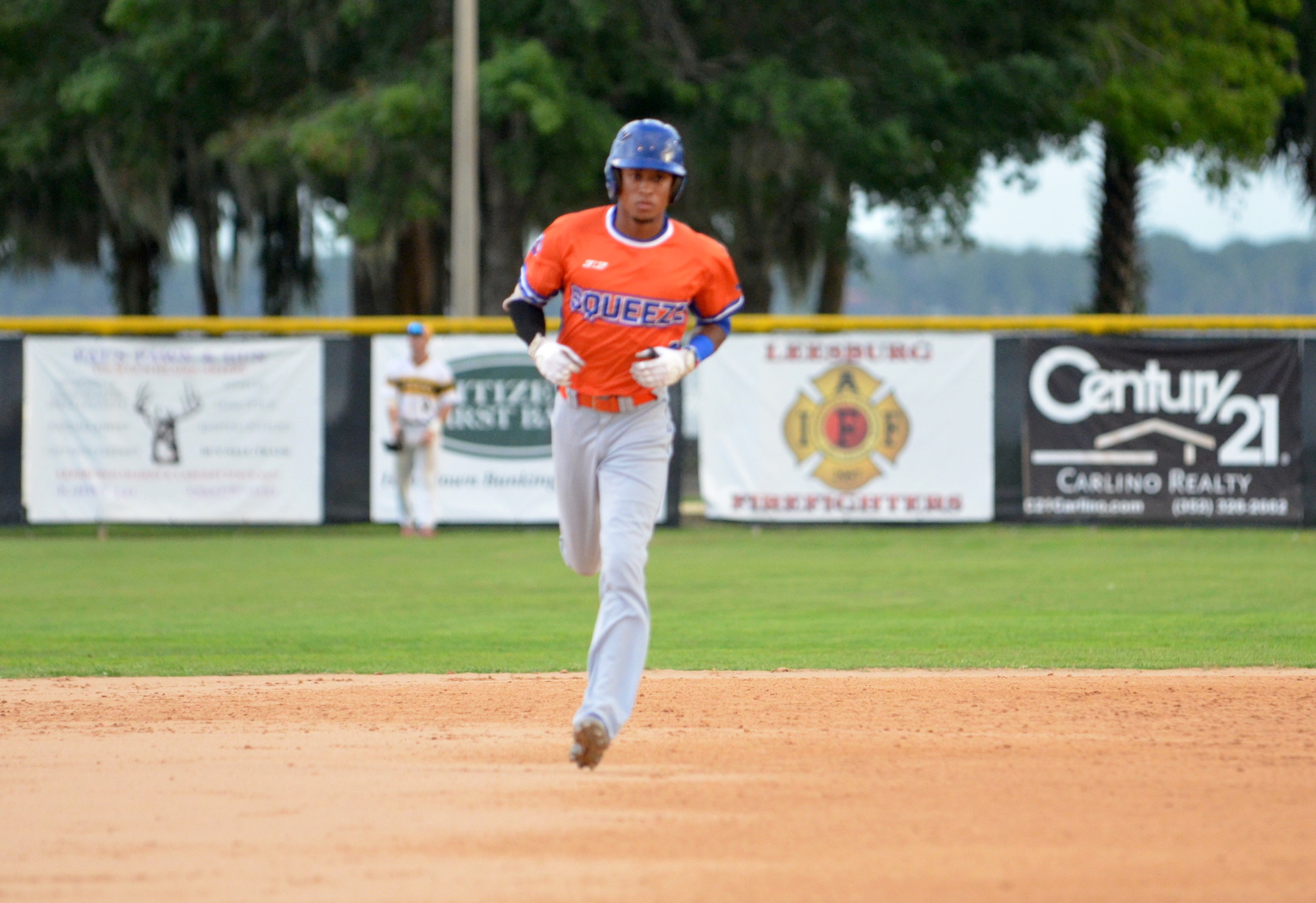 Kyle Corbin rounds the bases after slugging a home run against Leesburg August 1.