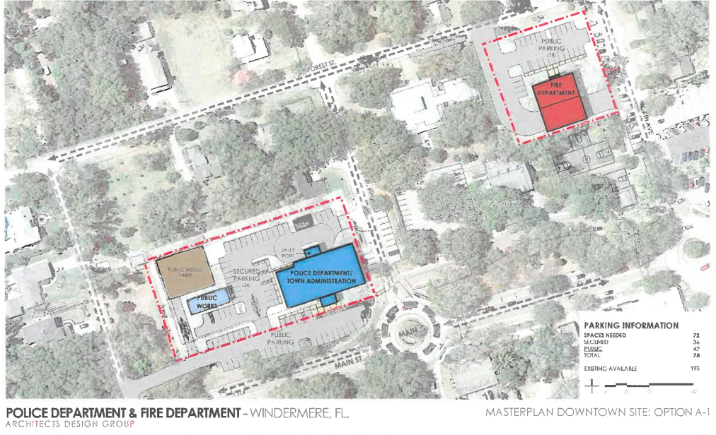 A rendering of option A-1, as provided in the report prepared by Architects Design Group.