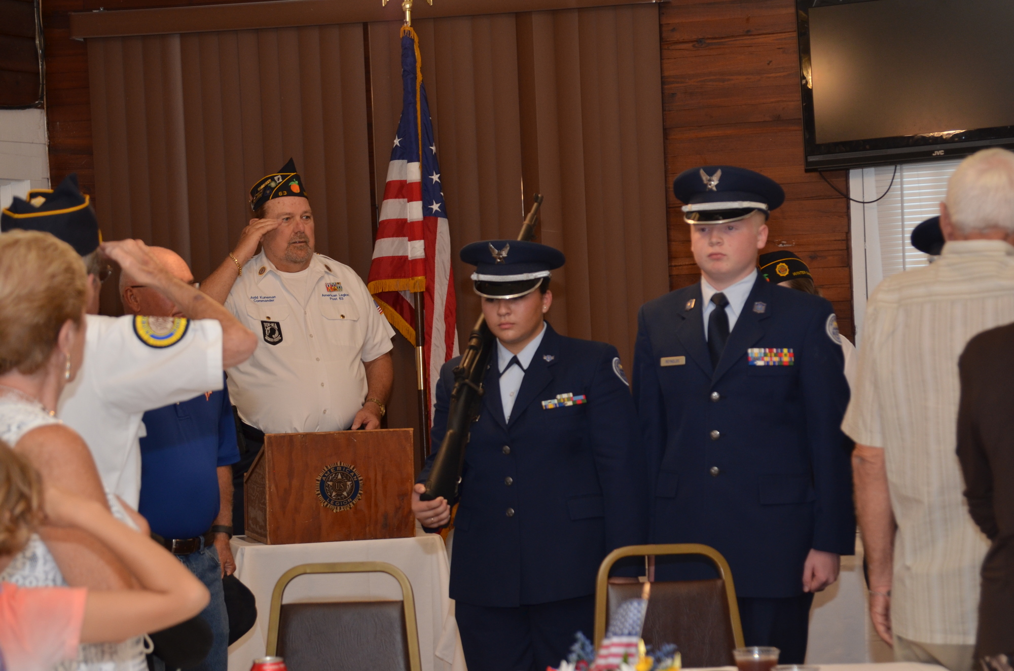 West Orange High School’s JROTC presented the colors at the beginning of the 98th anniversary awards dinner.