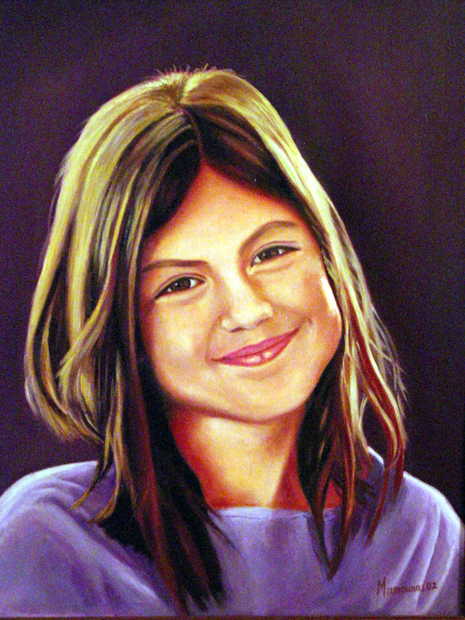 Dr. Terry Mamounas has many paintings of his family, including this portrait of his daughter.