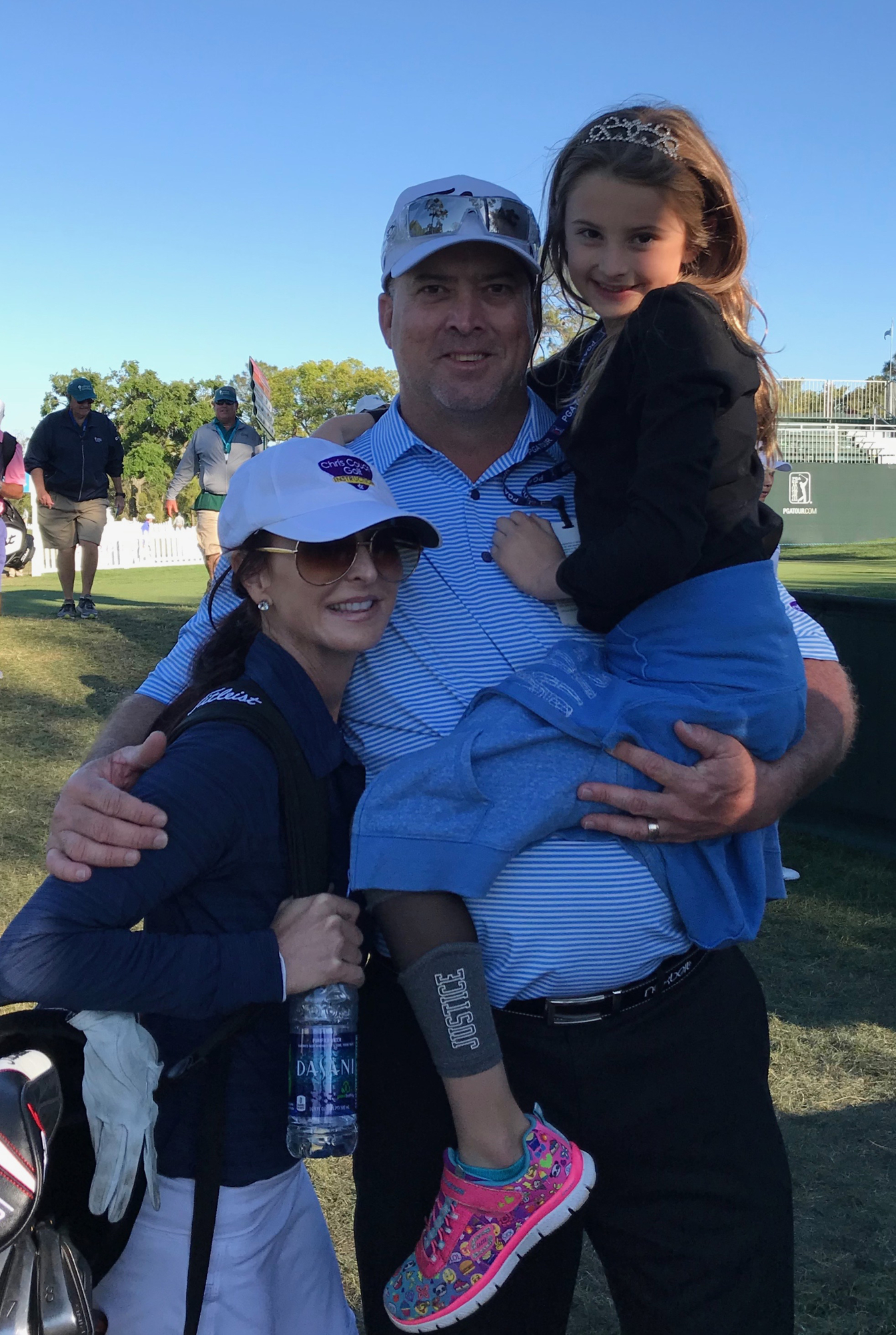 Chris Couch’s wife, Julia, and daughter, Cora, are always cheering him on.