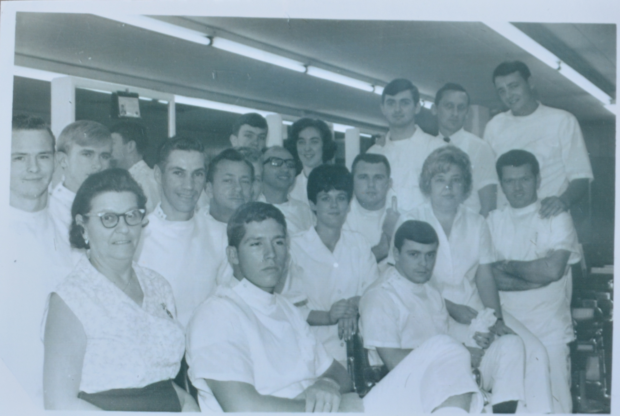 Larry Herrington, middle row far right, graduated from barbershop college in 1967 after nine months of instruction.