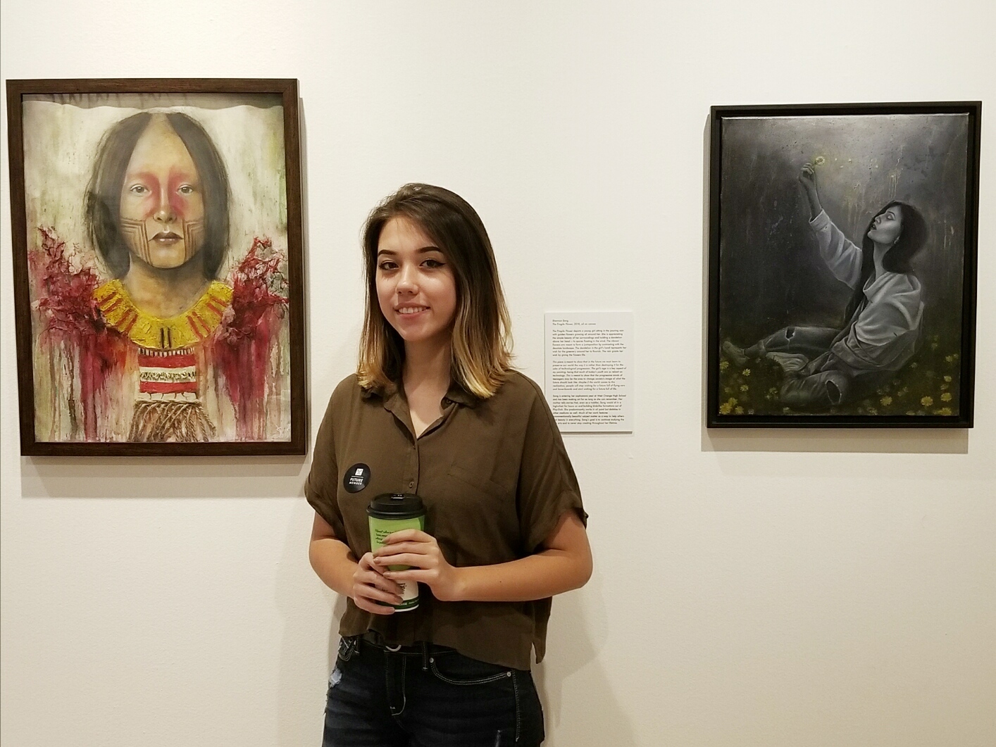 Shannon Song earned a first-place honor in the juried American Youth: “Our Future” art exhibition at the Mennello Museum of American Art, in Orlando. She has two paintings on display there through Oct. 7.