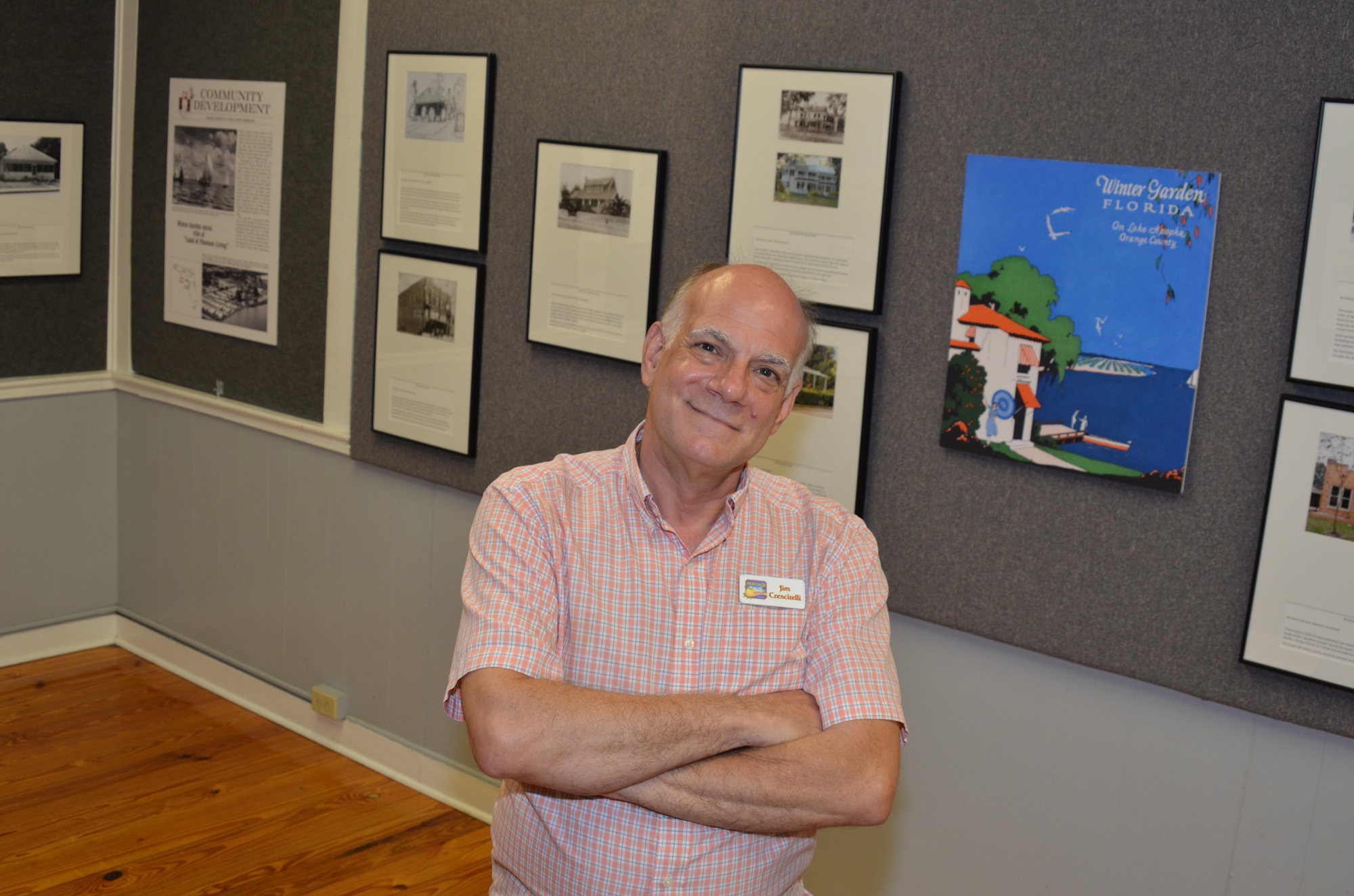 WGHF program director Jim Crescitelli assisted in the creation of the residential architecture display at the Winter Garden Heritage Museum.