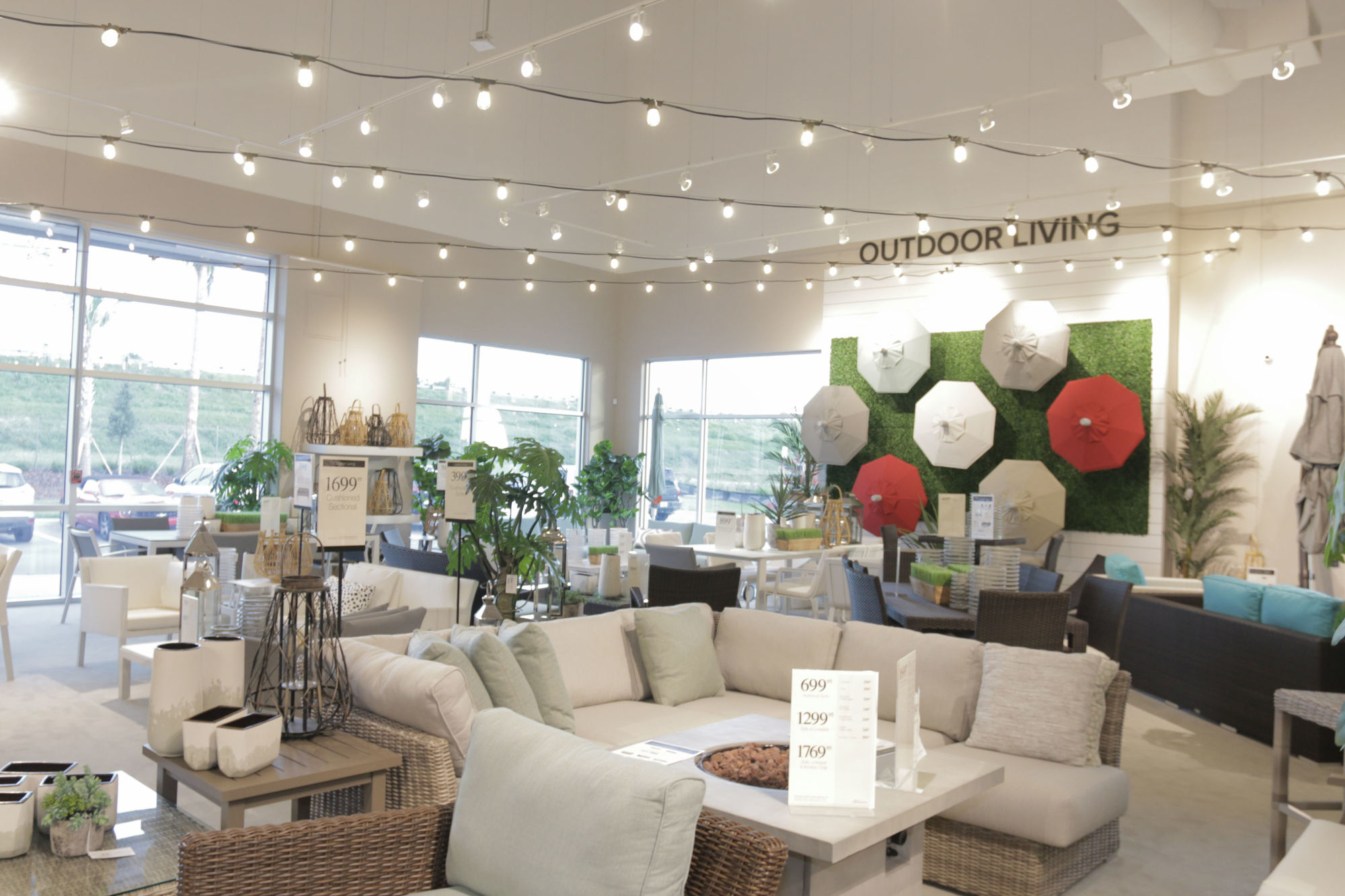 The 85,000-square-foot showroom is brightly lit, showing off its thousands of products and brands carried.