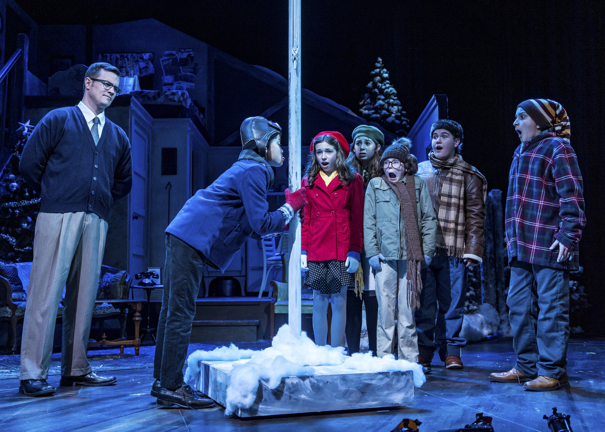 The Garden Theatre’s production of “A Christmas Story” brings many of the film’s iconic scenes to the stage.