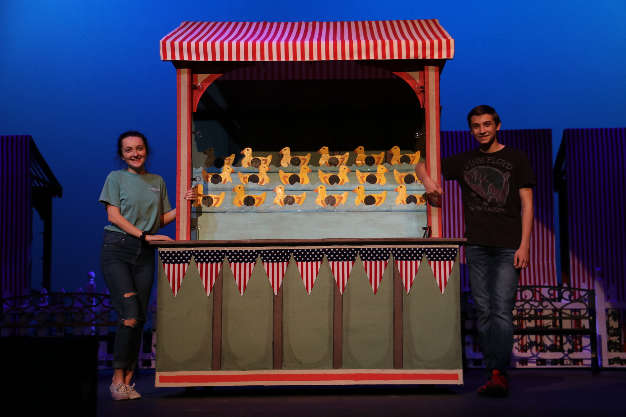 Junior Abby Marotta, left, and freshman Zach Miles are cast as two members of the Frake family in “State Fair.” Marotta plays Margy Frake, and Miles plays her character’s father, Abel.