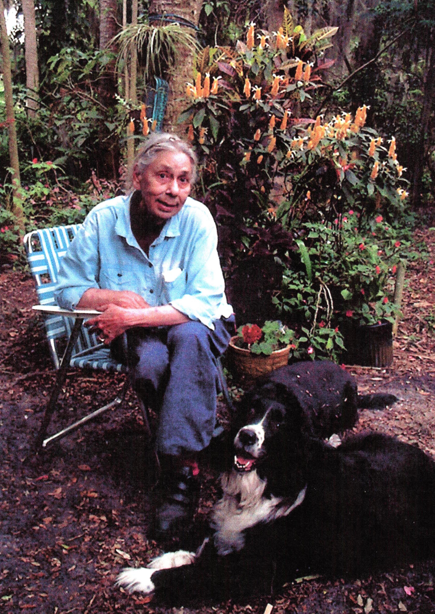 Dorothy Kannon spent much time relaxing in her garden at her home in Geneva.