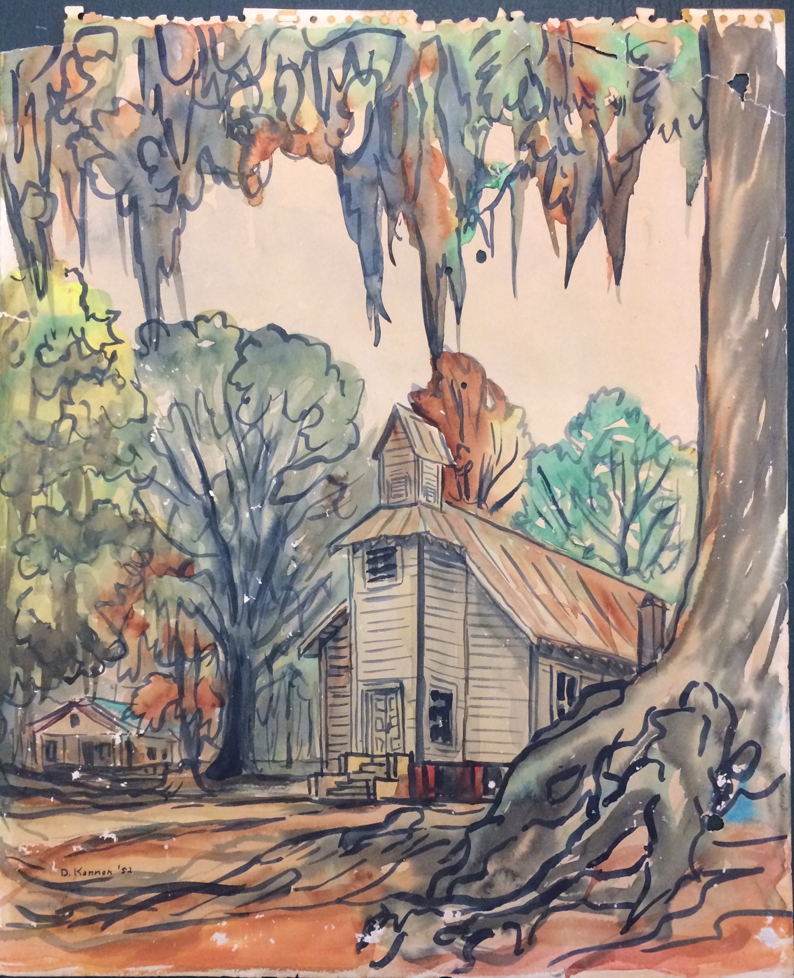 A church in watercolors.