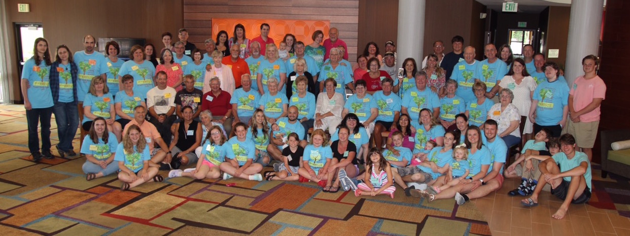 A large group gathered for a photo at the June 8 family reunion in Ocoee.