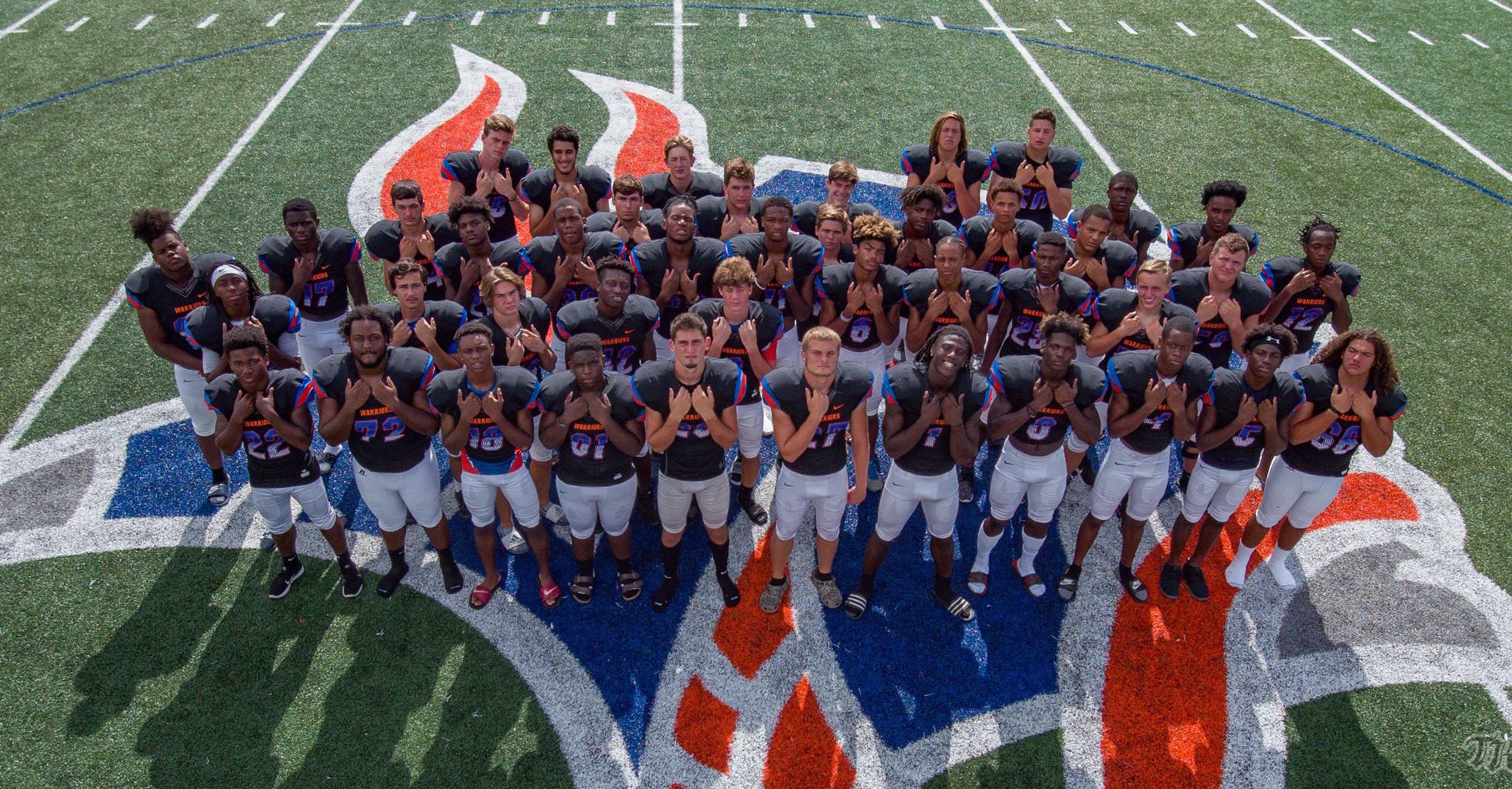 The 2018-19 West Orange Warrior football team finished with a 7-4 record. Photo courtesy of TK Photography