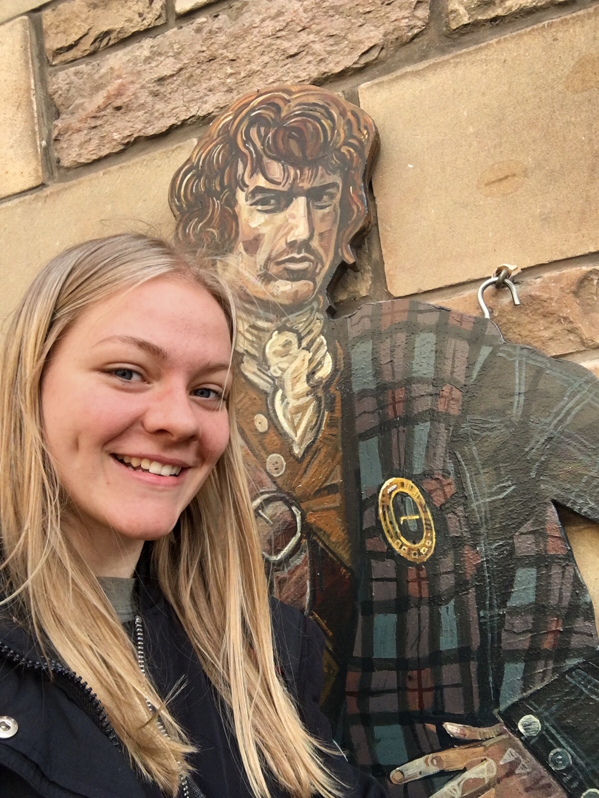 After reading “Outlander,” Marli Watson was inspired to take a trip to Scotland. The cardboard cutout is of Jamie Fraser, the story’s main character.