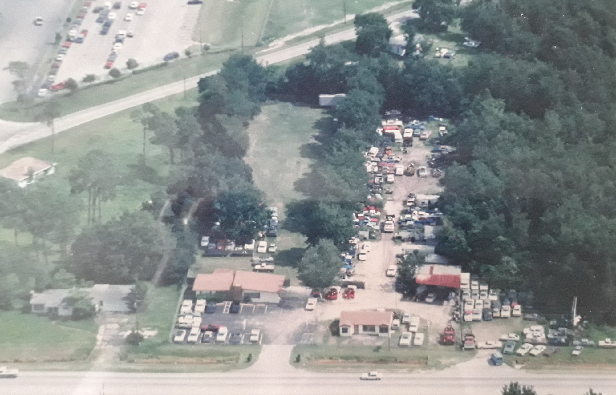 An undated aerial photo of the Ralph Johnson businesses on West Colonial Drive in Ocoee.