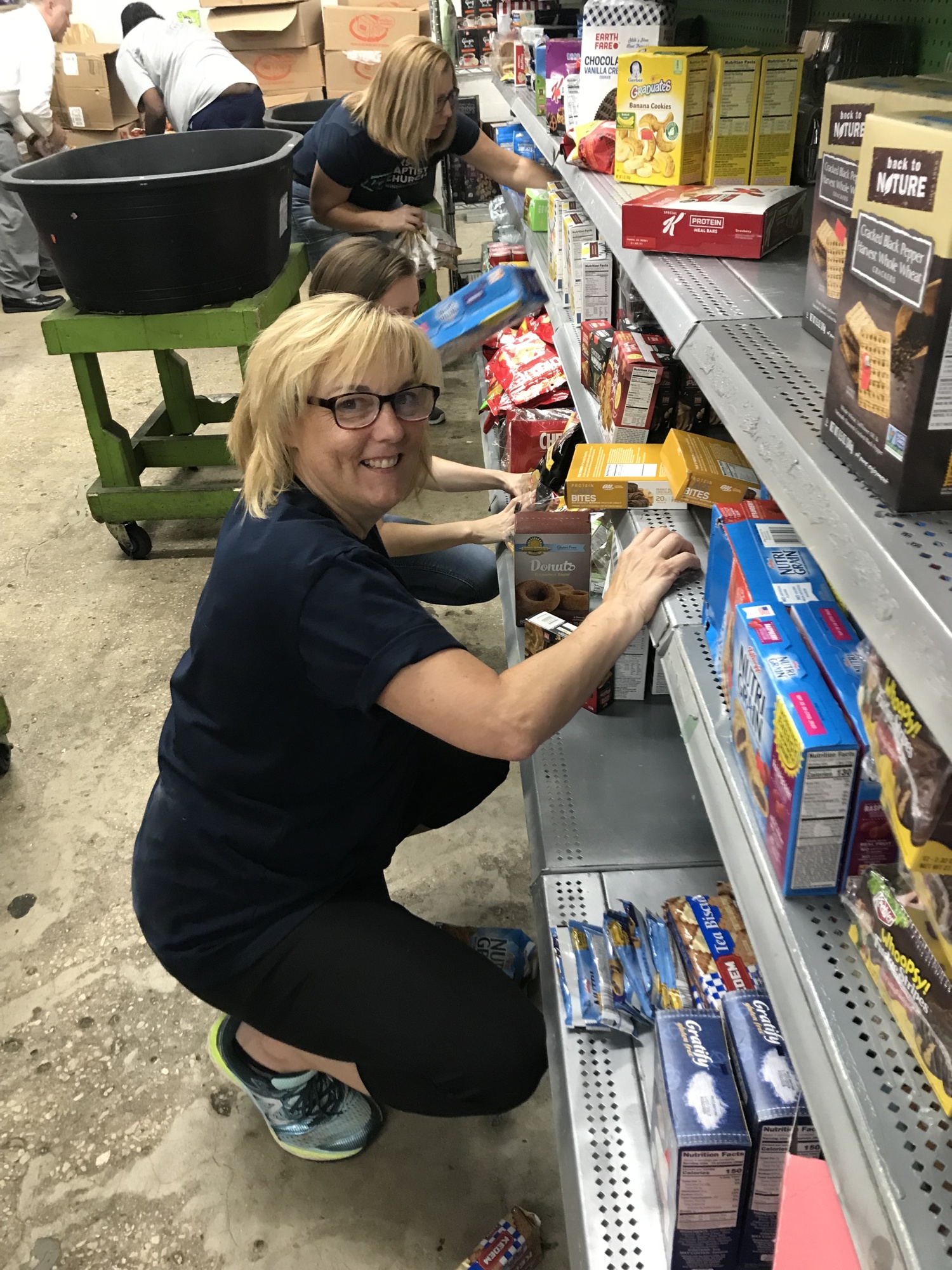 Suzanne McGowan worked in the pantry at United against Poverty, in Orlando.