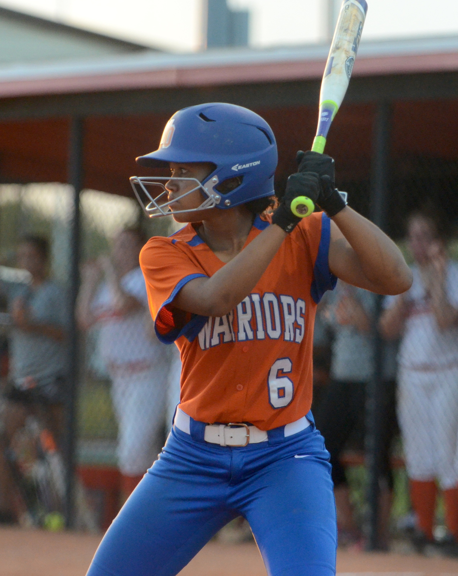 Lexie Blair drove in both of the Warriors' run on a one-out single in the top of the sixth inning.