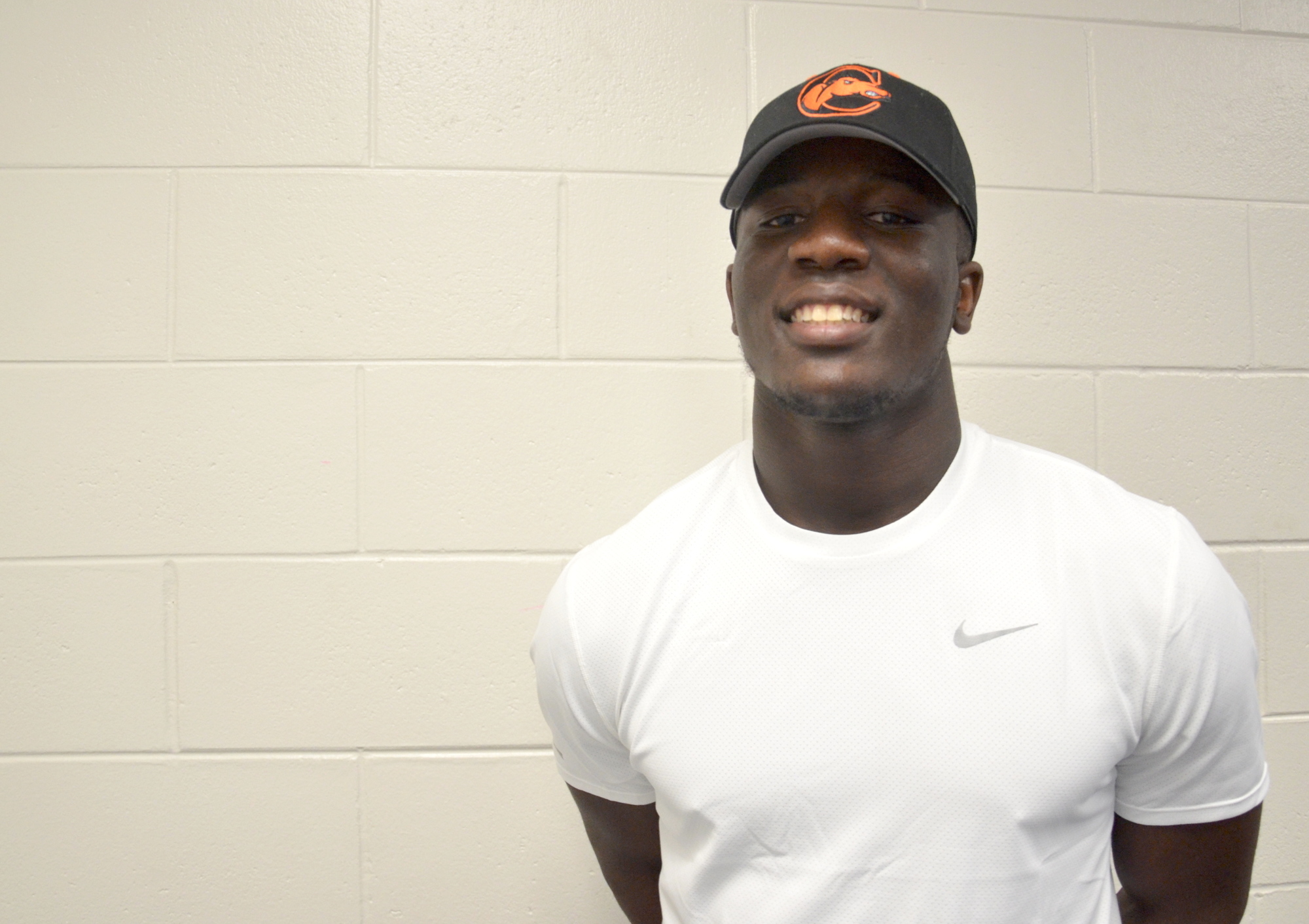 D.J. Charles is all smiles about starting his career at Campbell University.