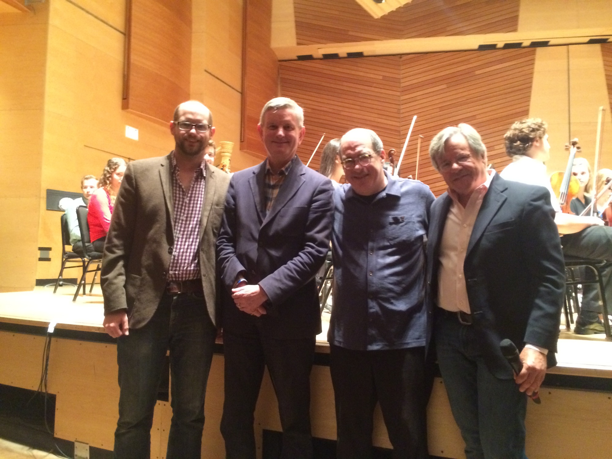 Phillip Sink, Alan Fletcher, Robert Spano and Bruce Rodgers at the Aspen Music Festival and School.