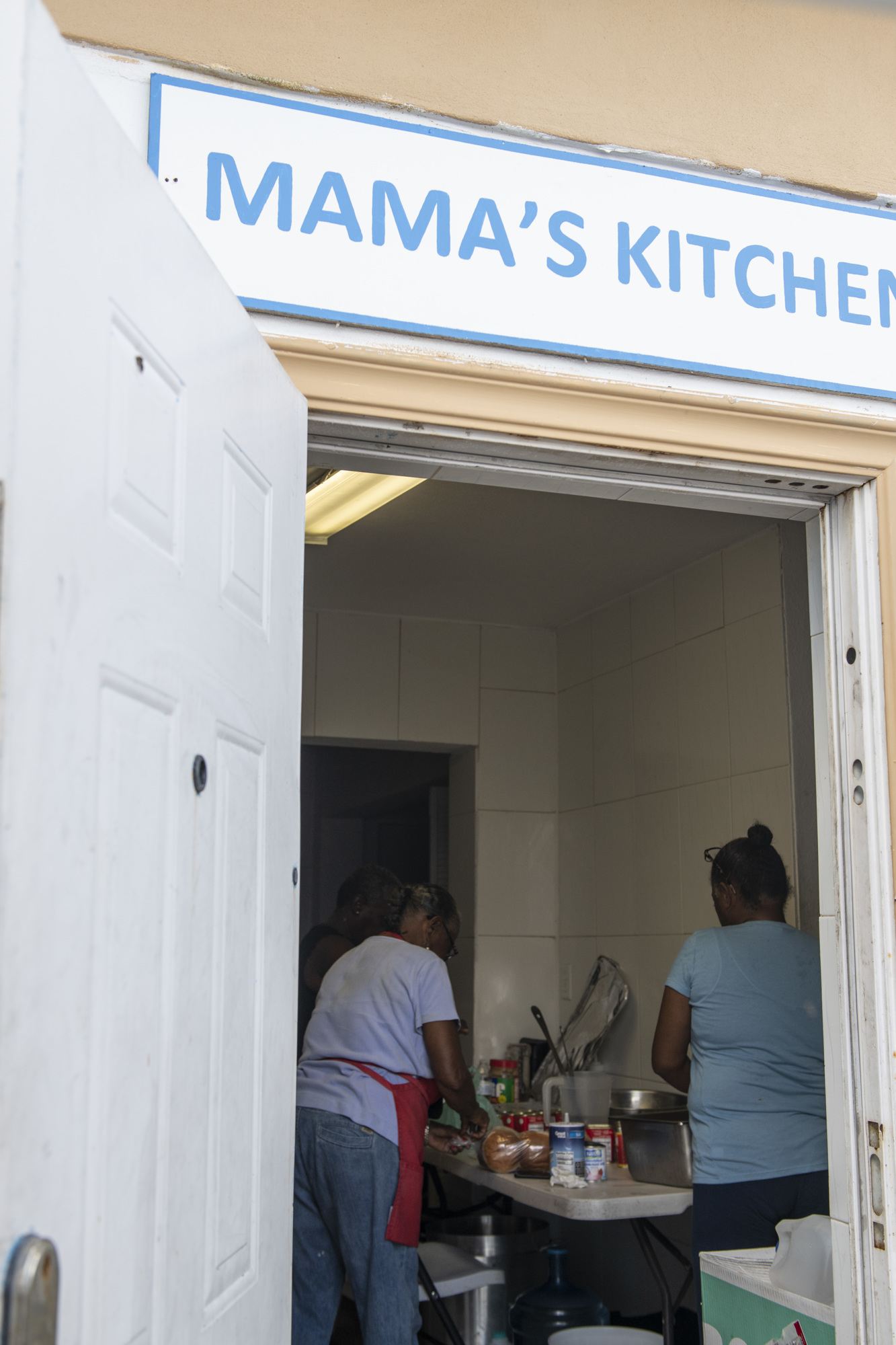 A boys community center in Freeport became an impromptu local outreach center after Hurricane Dorian. The volunteers who work this small kitchen in that outreach center prepare more than 450 meals a day.