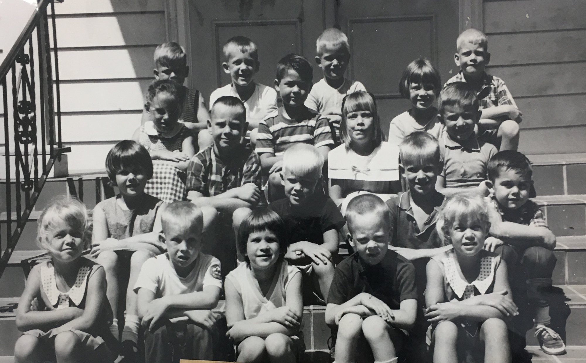 An undated scrapbook photo shows the kindergarten graduates of one of the earliest classes in Windermere Union Church's early-education program.