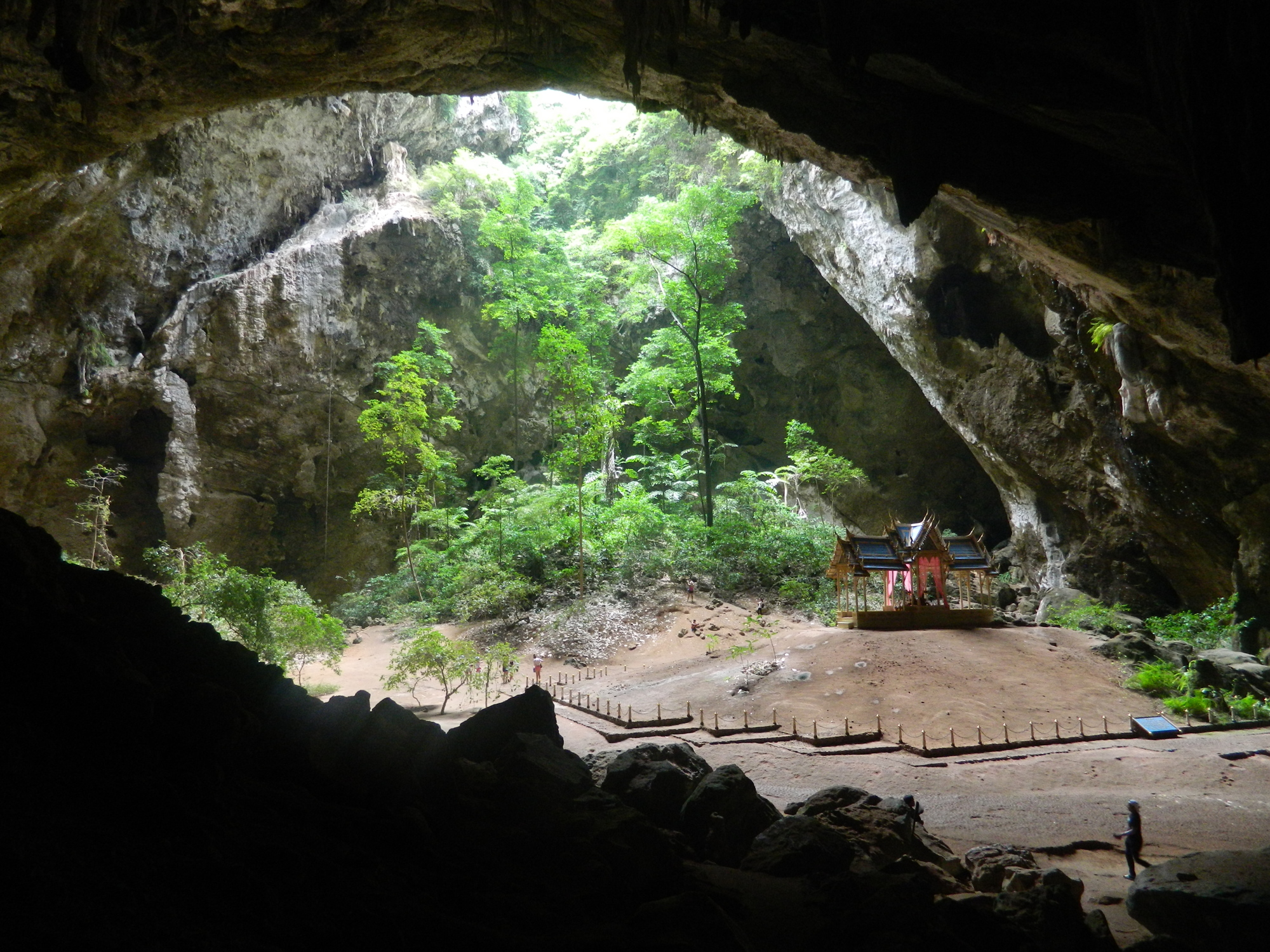 Phraya Nakhon Cave, in Sam Roi Yat National Park, is an underground forest with a temple inside.