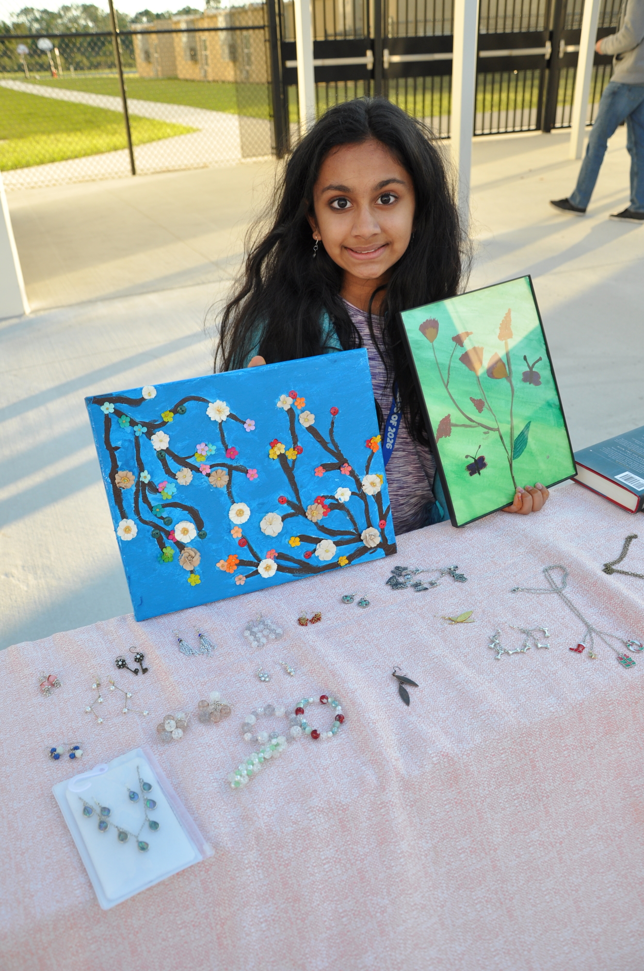 Dhanya Rao sold her artwork and jewelry at the event.