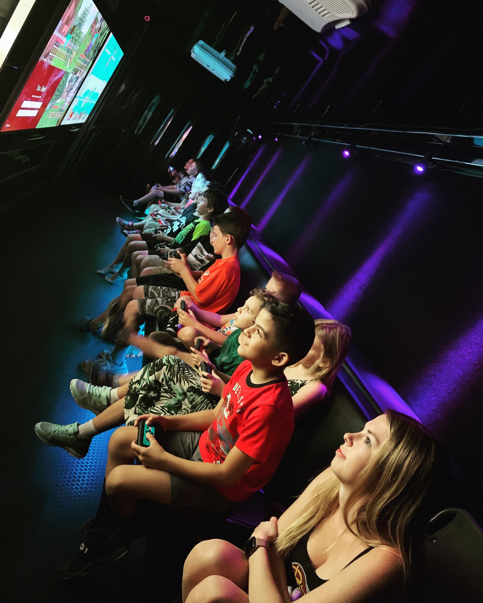 The Mobile Game Theater features multiple big-screen TVs, the latest video game consoles and more than 100 multiplayer games.