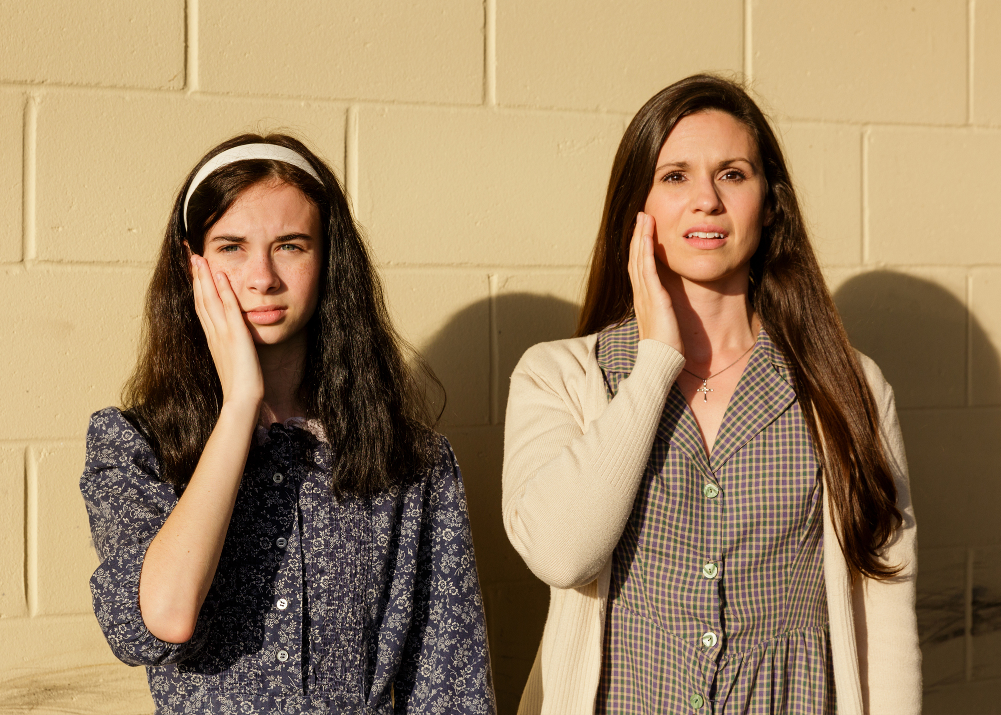 Caiti Fallon, left, plays Young Violet and Holli Trisler plays Violet in the Garden Theatre’s upcoming musical, “Violet.” Photo by Steven Miller.