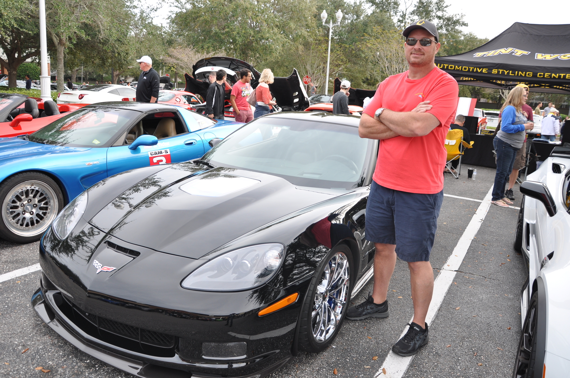Michael Senich pulled up in his 2010 Corvette ZR1 at the event.