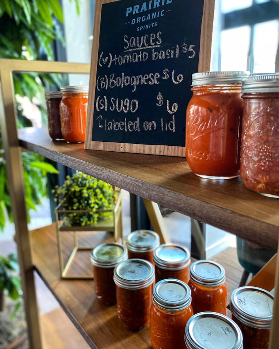 The F&Q market offers a selection of fresh sauces made in-house.