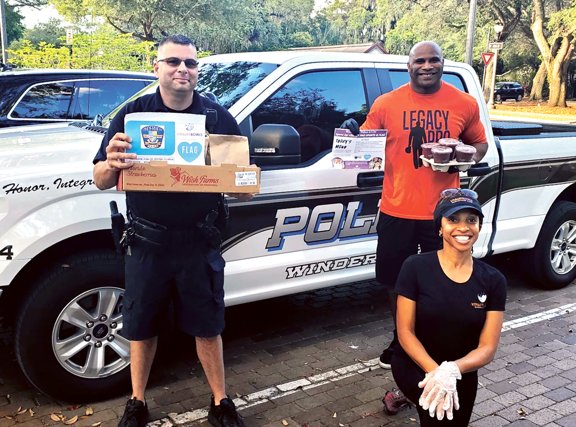 Vitality Bowls delivered a healthy meal to the Windermere Police Department and Ocoee Fire Rescue. (Courtesy photo)
