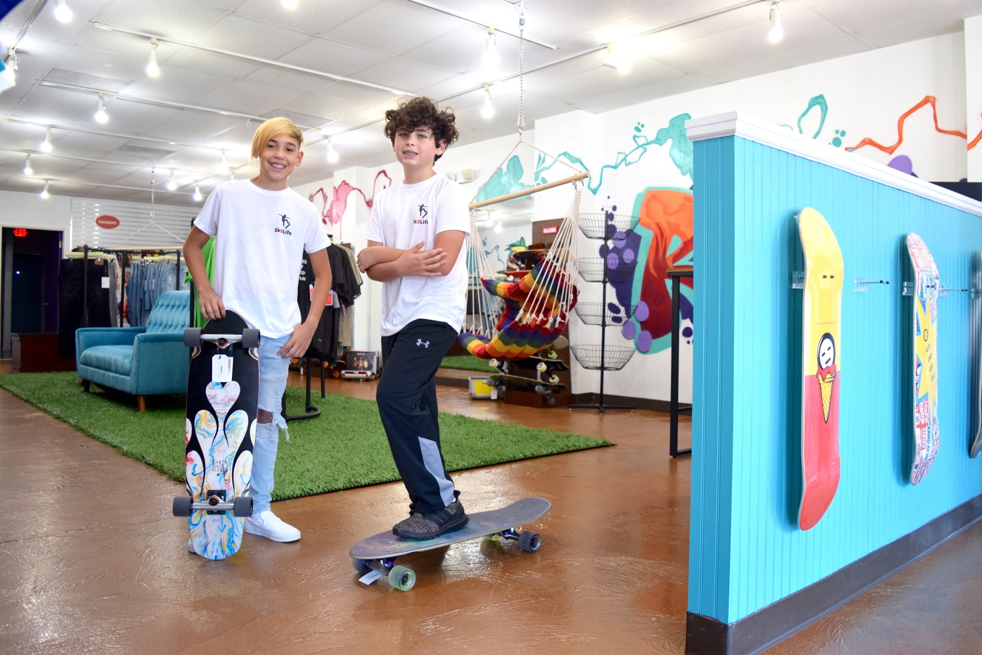 Miles Montenegro and his friend, Mason Moses, created their own T-shirt line that is featured at Showroom 11.