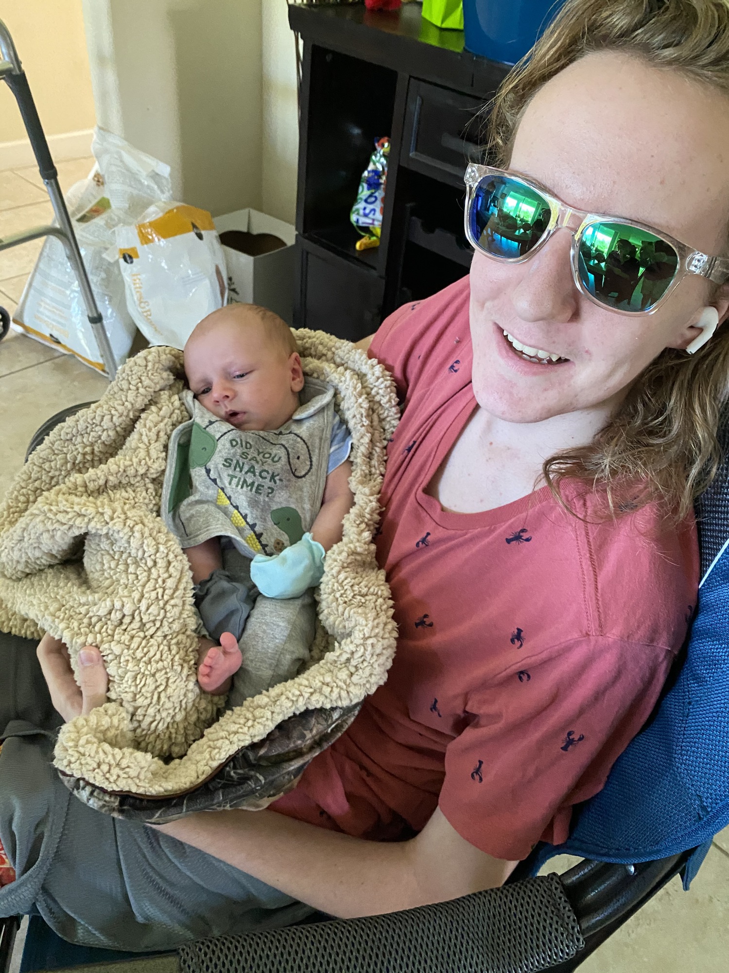 Caleb Foarde met his new nephew, Wyatt, who was born at the same time as Caleb’s brain surgery.