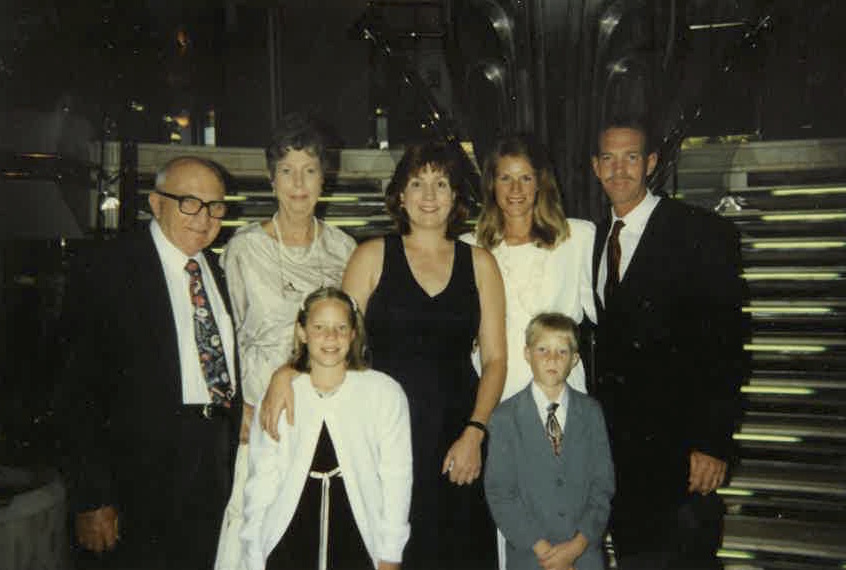 Ted and Mary and their family — daughter Katrinka; son Kurt and his wife, Judy; and grandchildren Katie and Ross — enjoyed a cruise together.