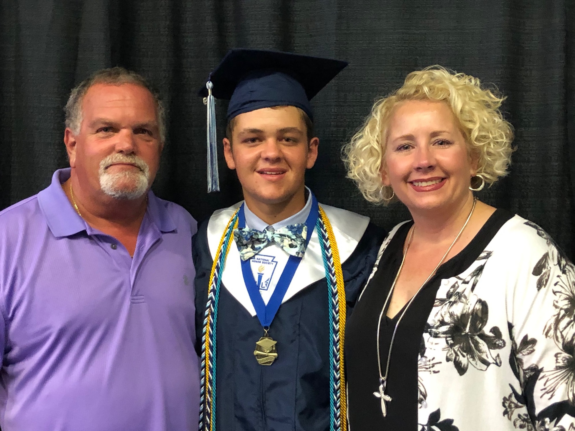 Rick and Tina Desin celebrated high school graduation with their son, Riley.