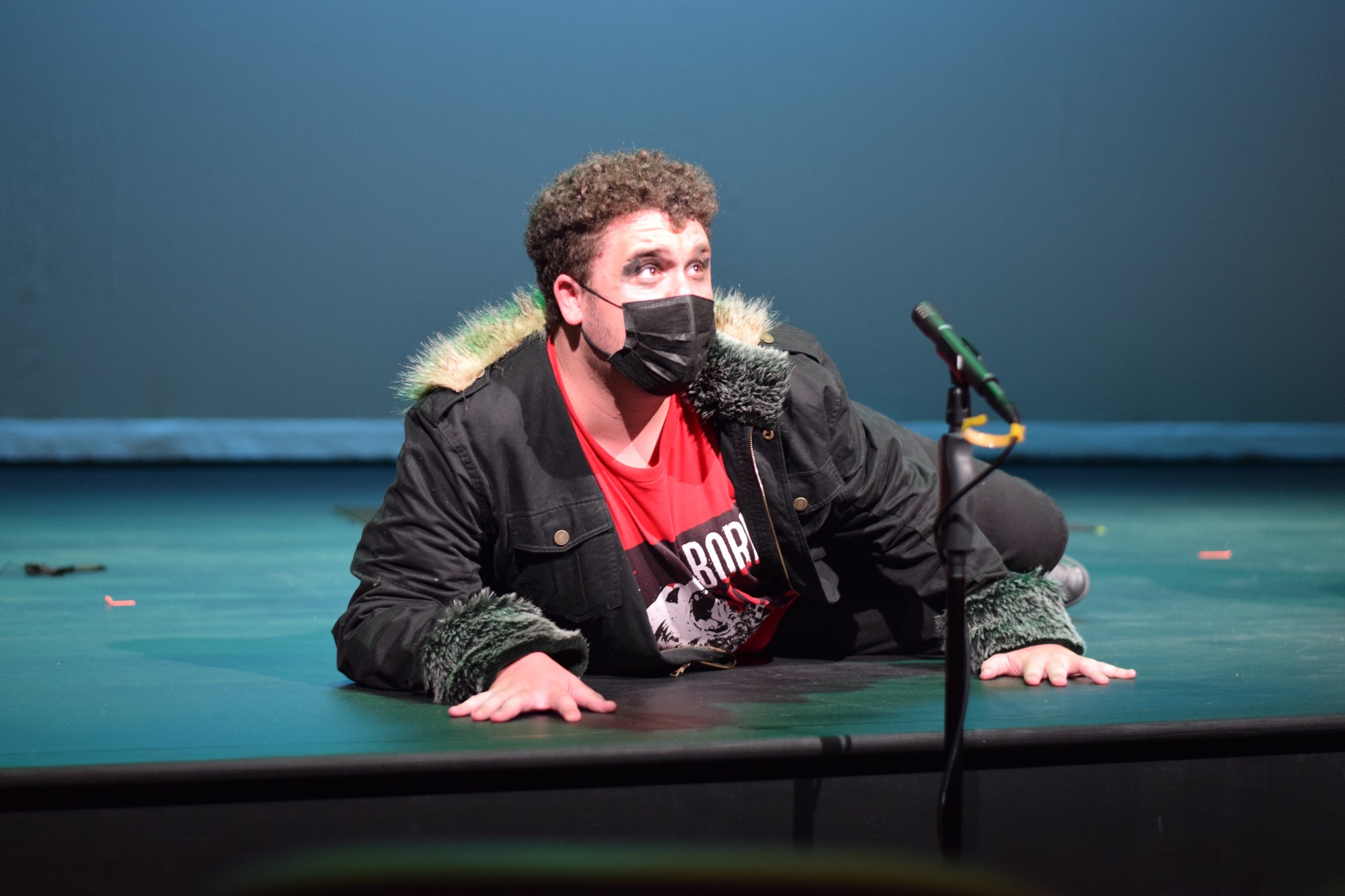 Senior Cole Jackson brings the character of The Wolf to life.
