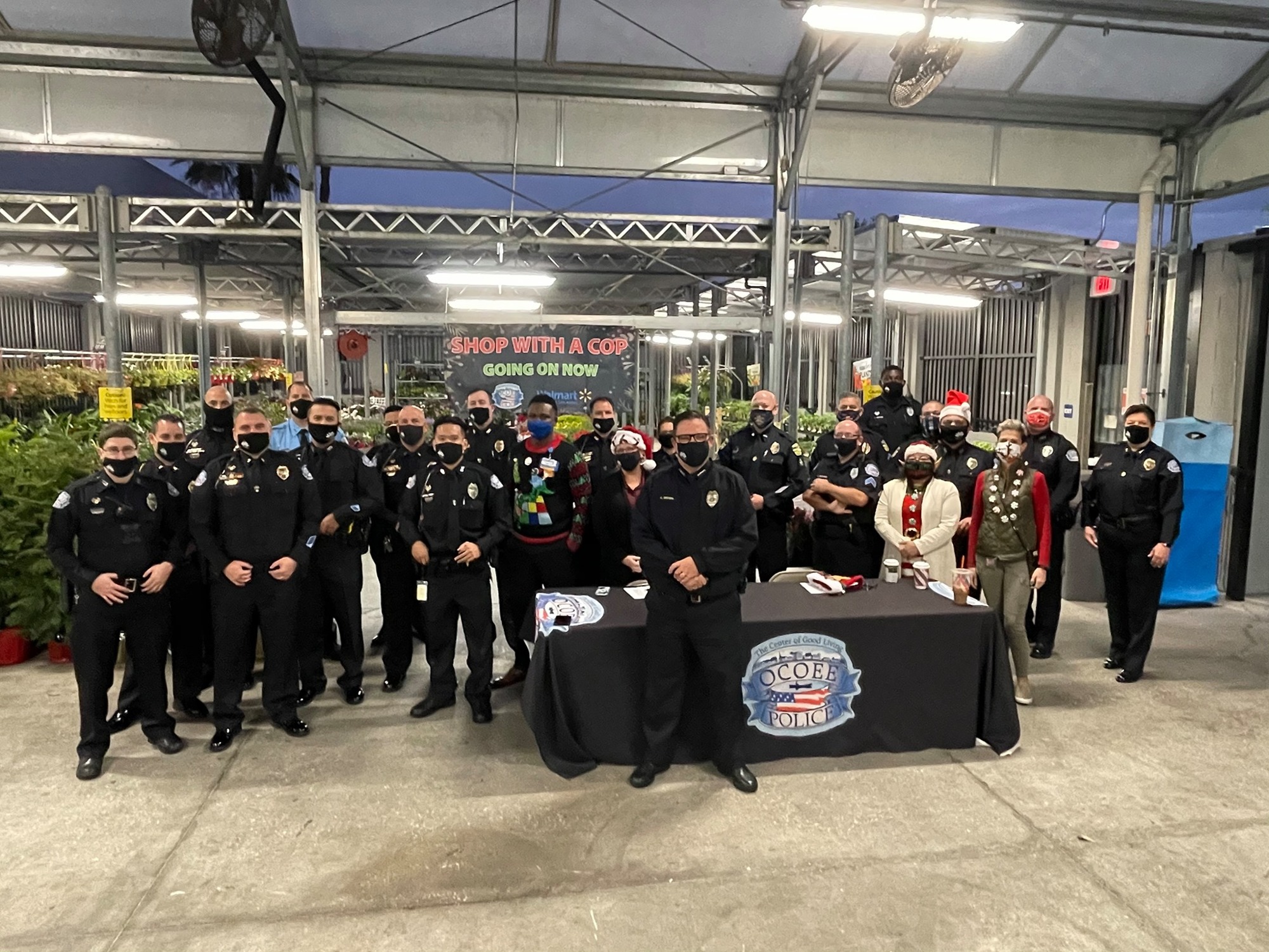 This year, Ocoee police officers were joined by some Windermere police officers for the Ocoee department’s annual Shop with a Cop event. (Courtesy Ocoee Police Department)
