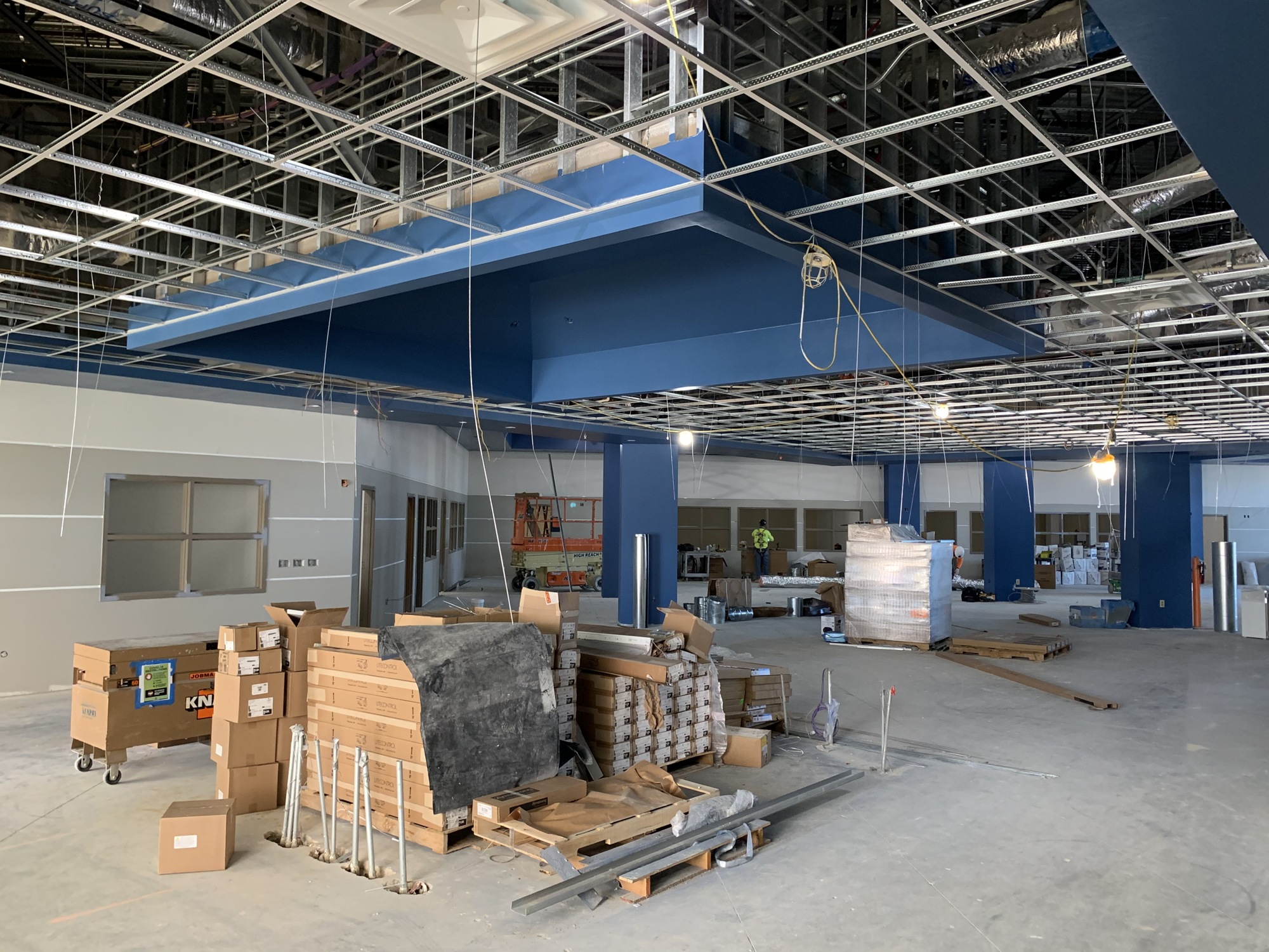 As of December 2020, Horizon High School has all of its roofing on, and interior work has begun. (Courtesy OCPS)
