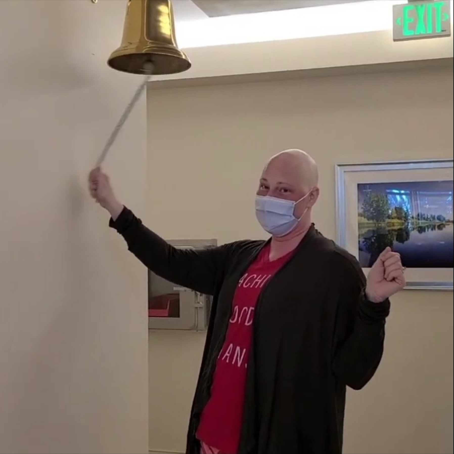On Jan. 18, Sabrina King got to ring the bell, signifying the end of her chemotherapy treatment. (Courtesy)