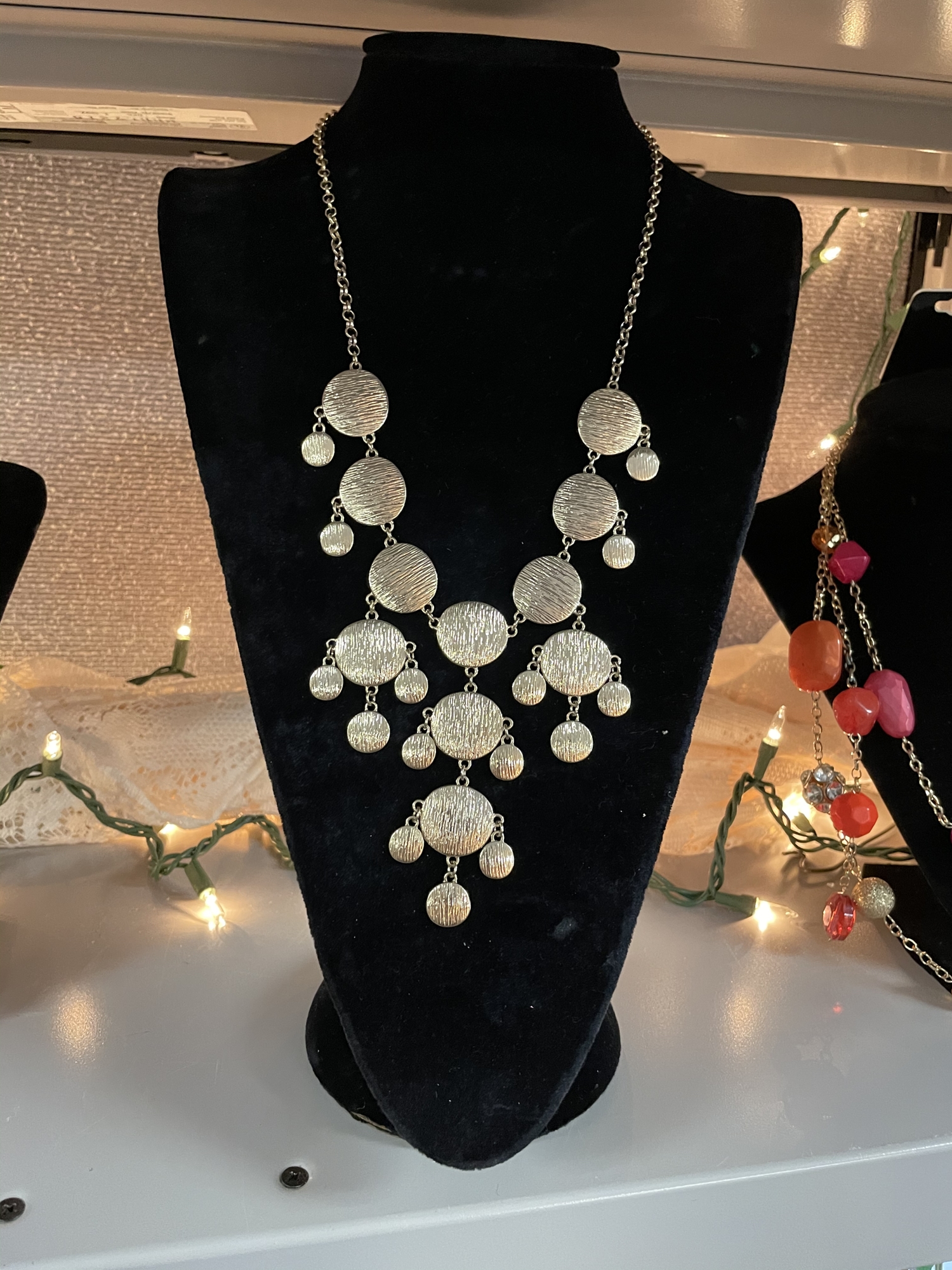 This beautiful necklace is for sale at the UMW group’s gift shop.