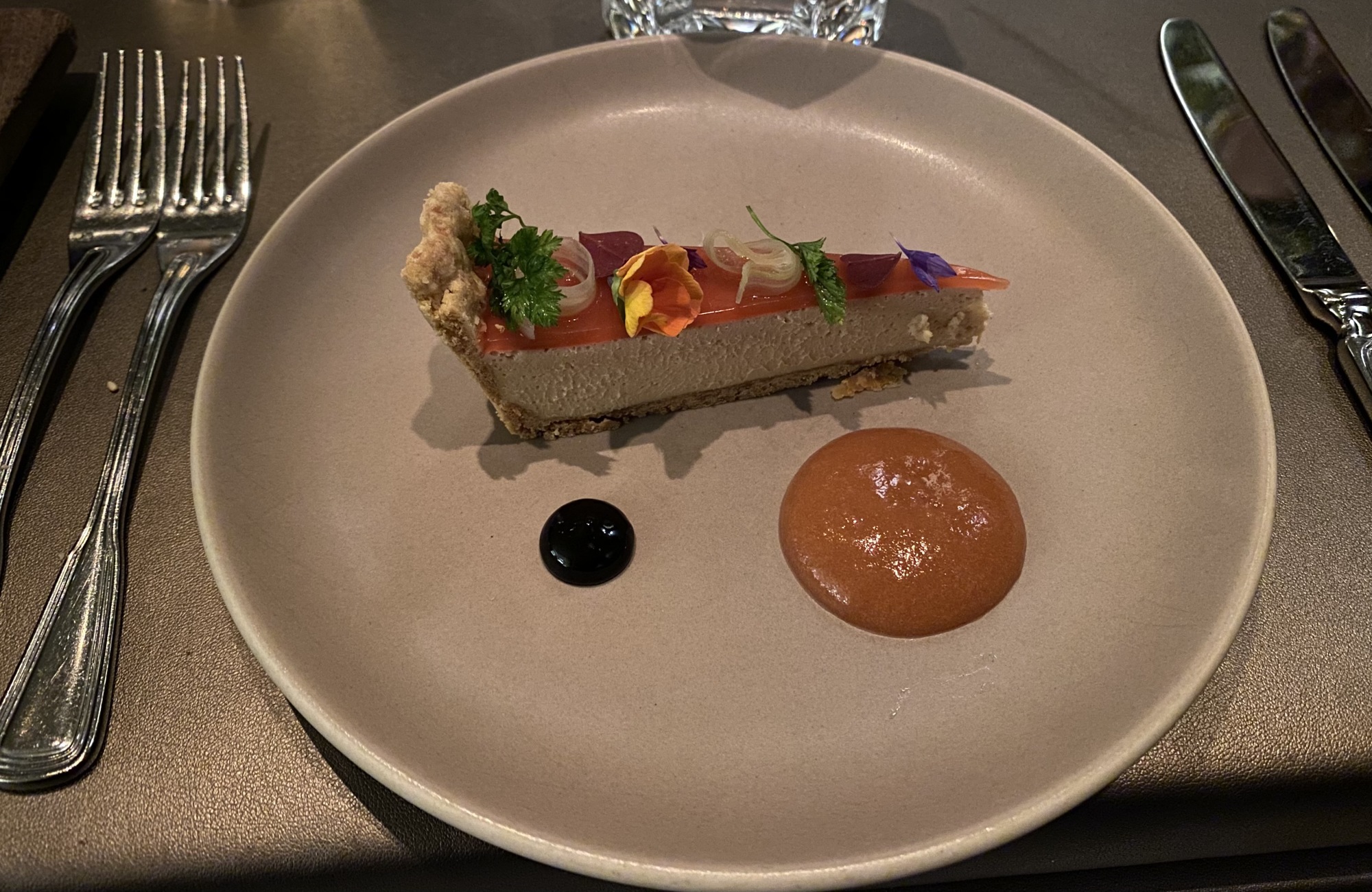This is Sepia’s foie gras tart. (Sofia MacMaster)