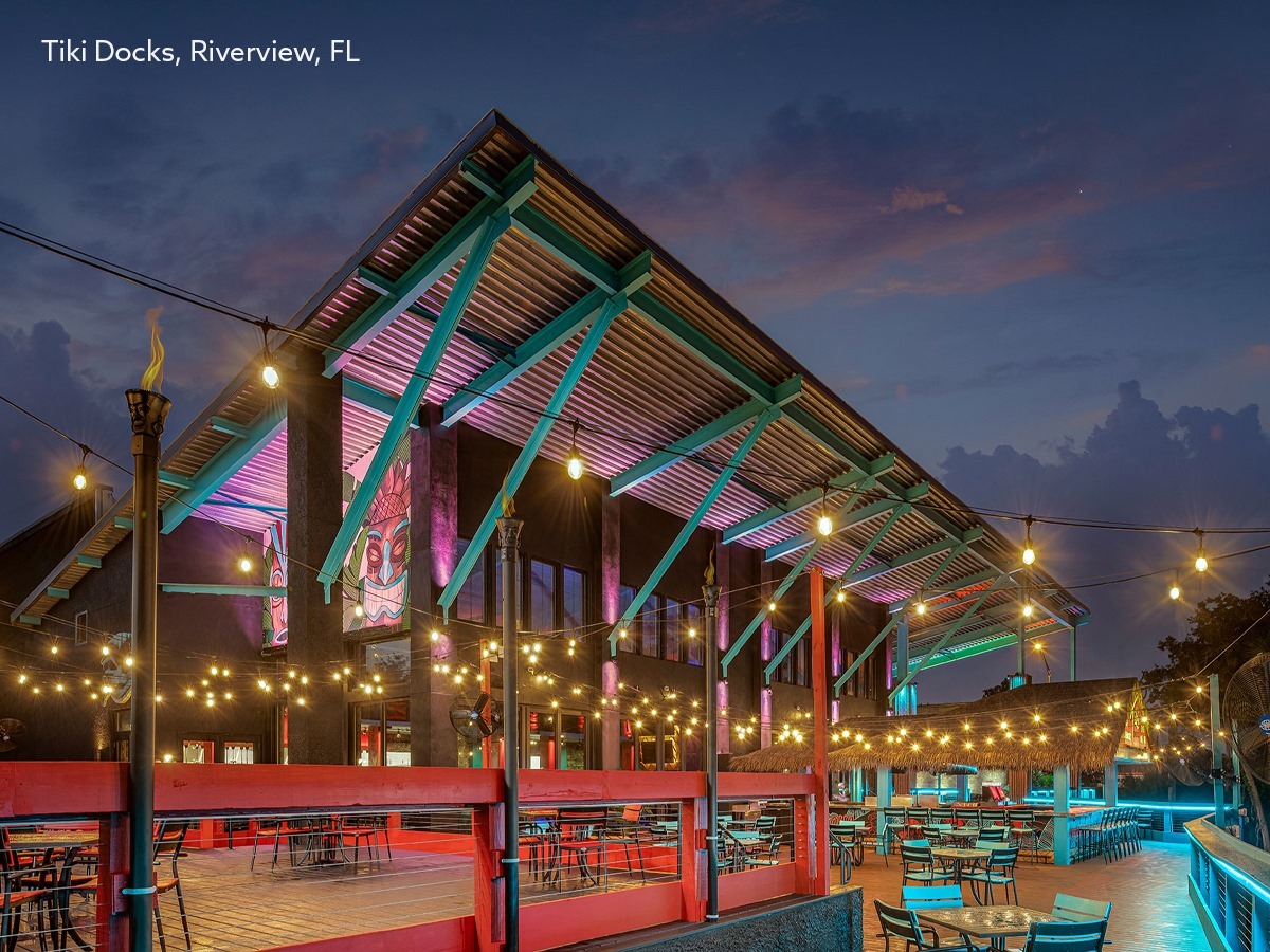 Tiki Docks currently operates locations in Riverview and St. Petersburg.