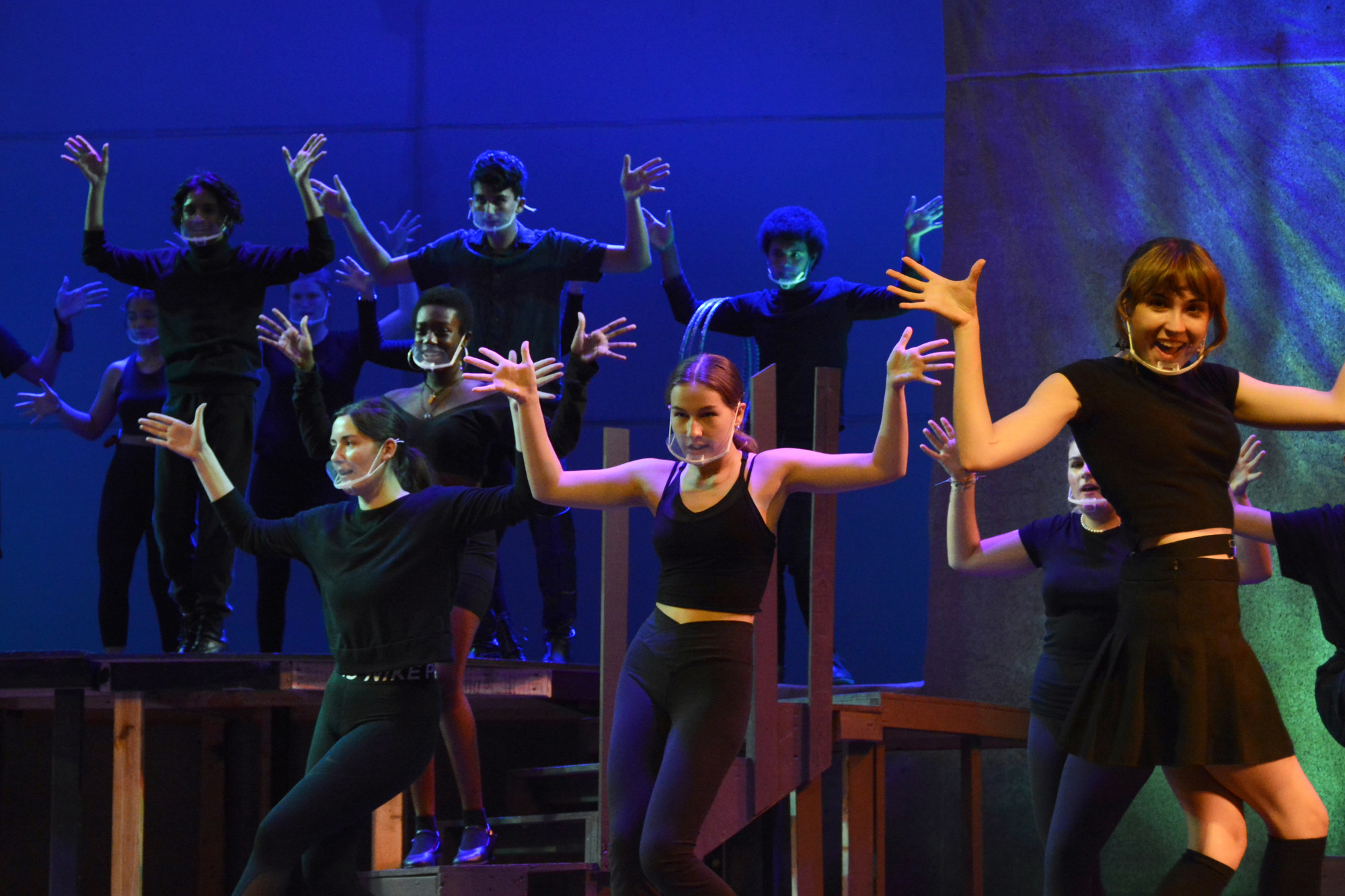 The cast of West Orange High’s production of “Pippin” used the script from the production’s 2013 revival.