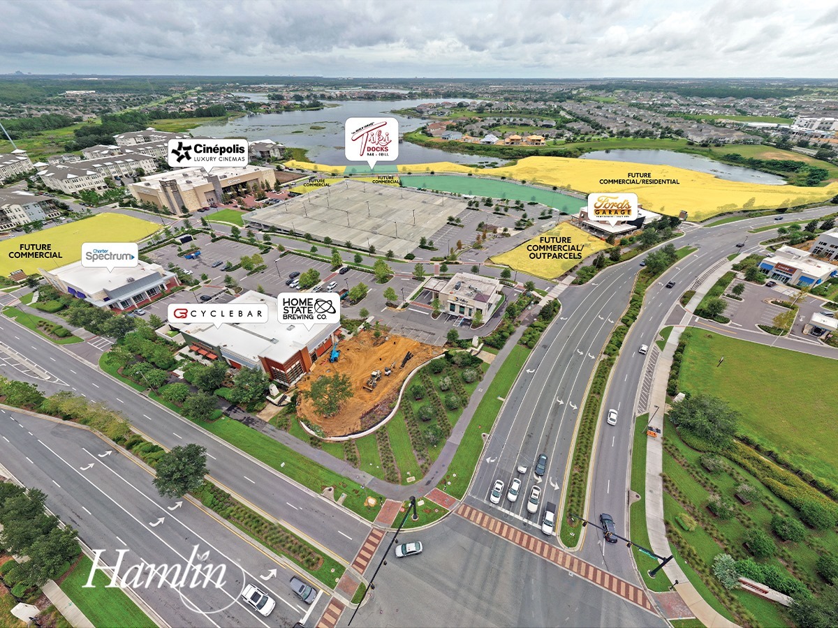 An aerial of Boyd Development’s projects in the Horizon West community of Hamlin.