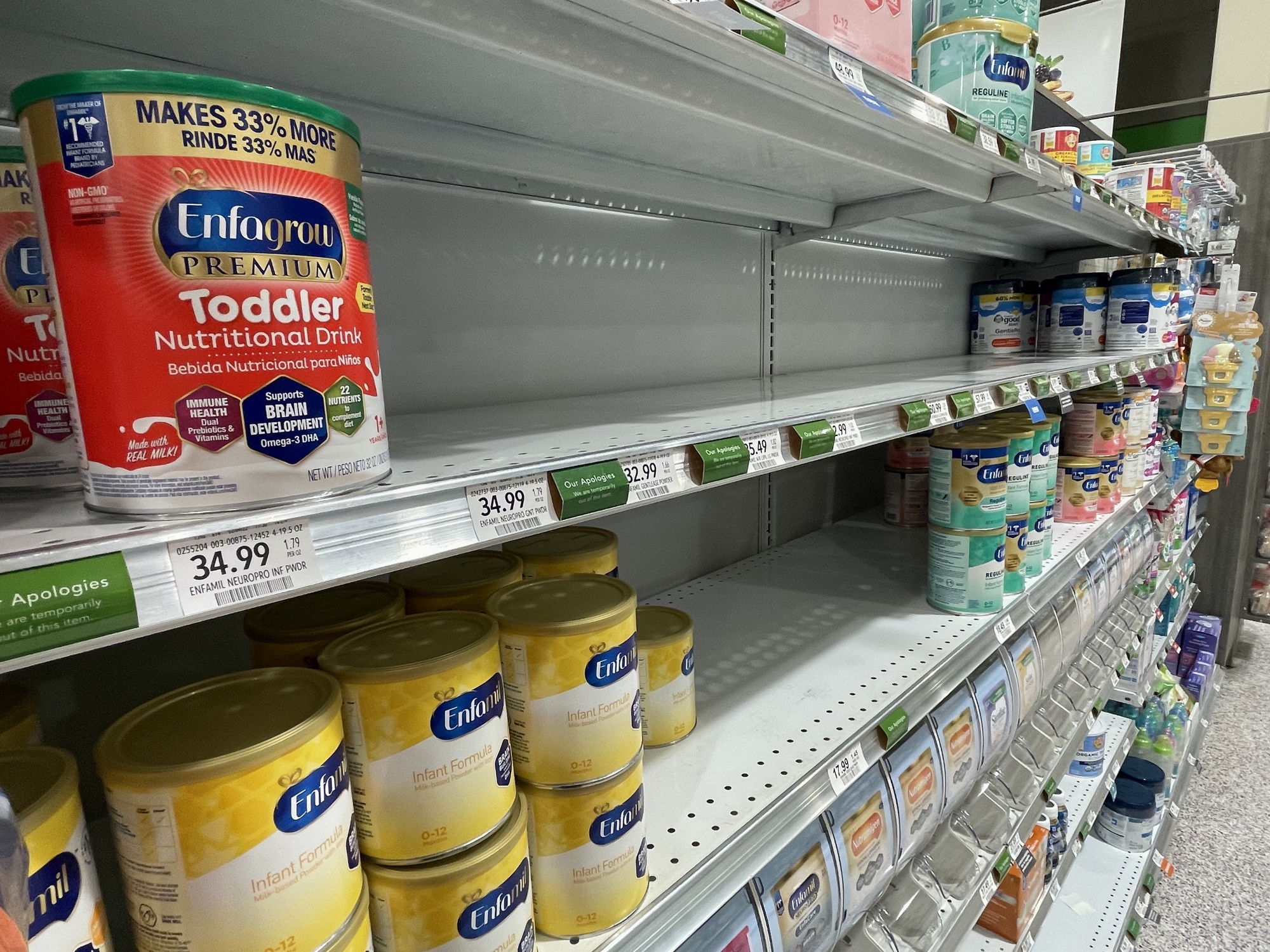 Baby formula has been hard to find in West Orange-area stores.